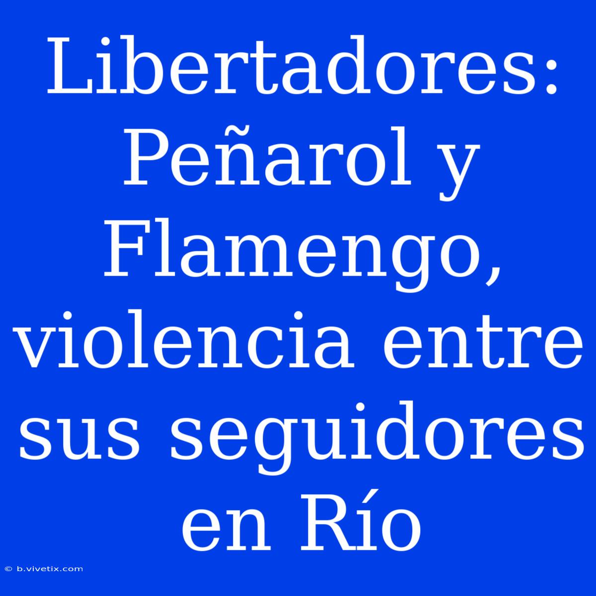 Libertadores: Peñarol Y Flamengo, Violencia Entre Sus Seguidores En Río 