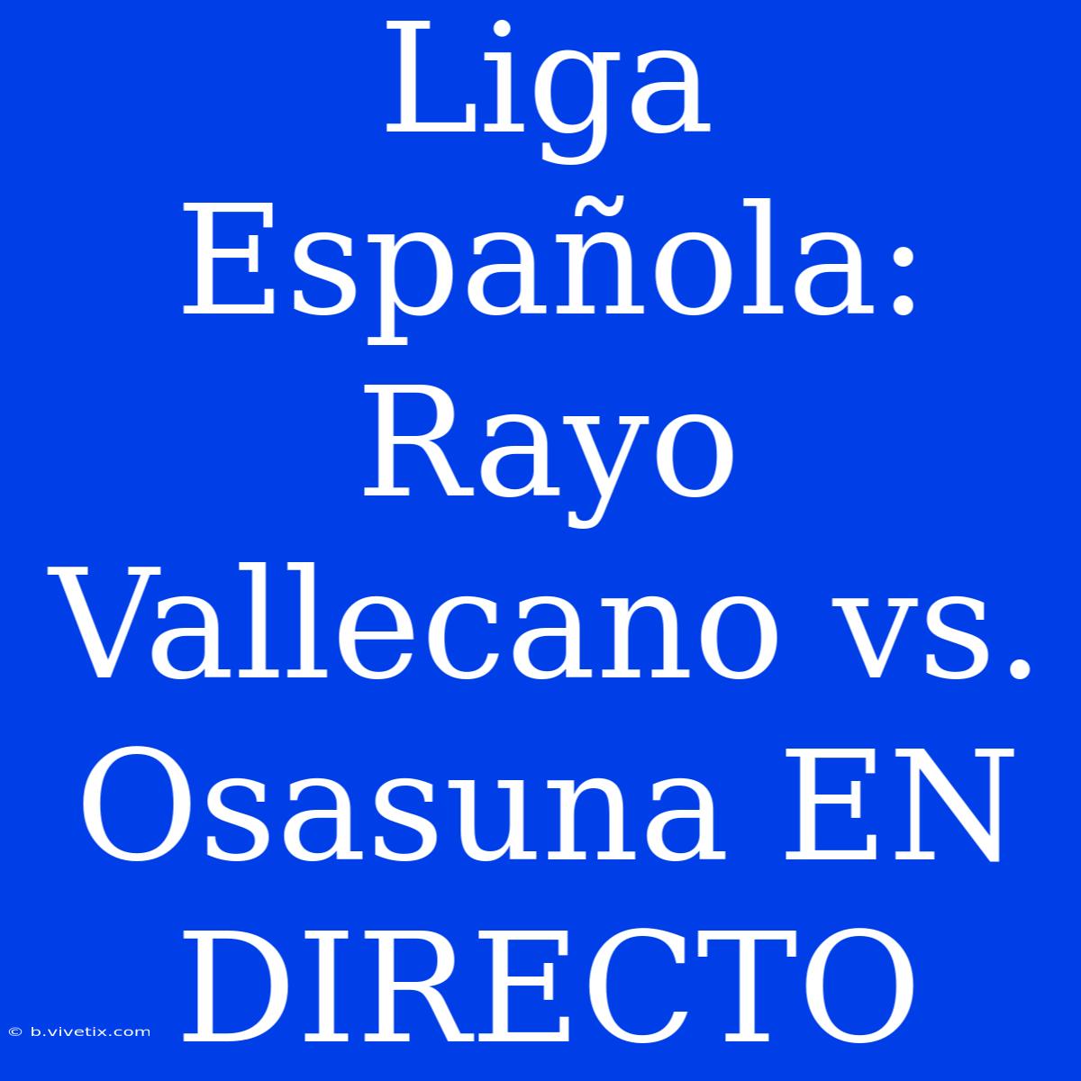 Liga Española: Rayo Vallecano Vs. Osasuna EN DIRECTO 