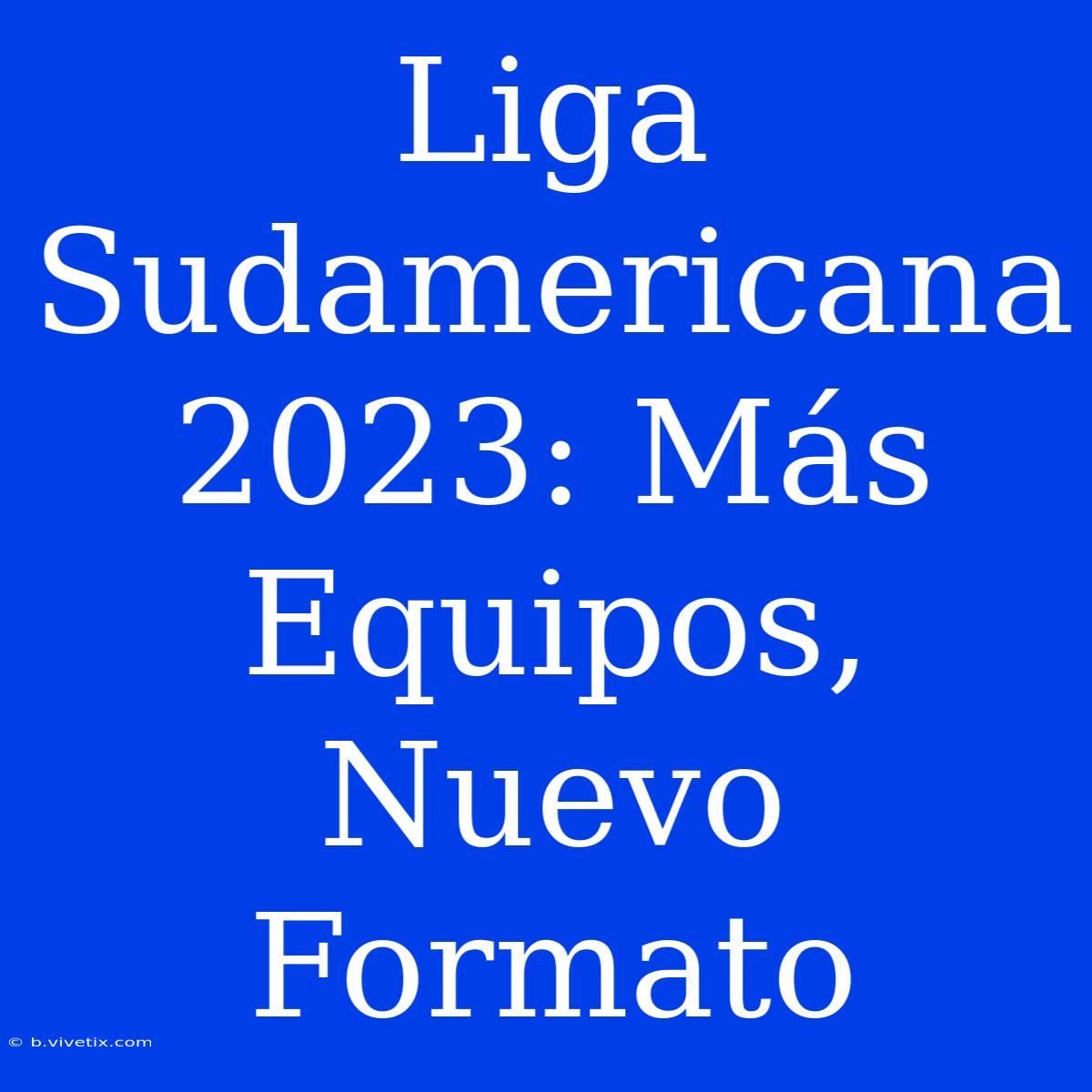 Liga Sudamericana 2023: Más Equipos, Nuevo Formato