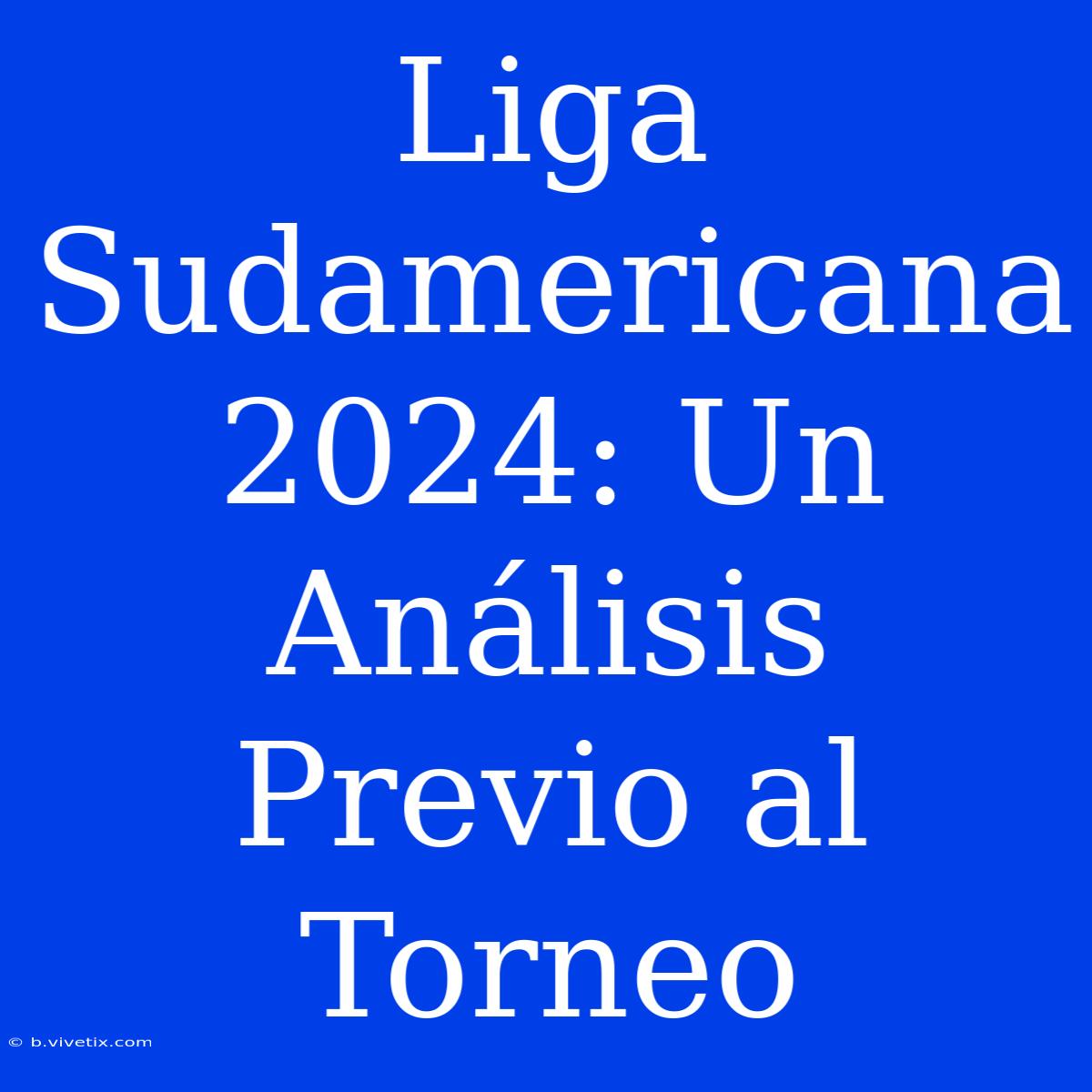 Liga Sudamericana 2024: Un Análisis Previo Al Torneo