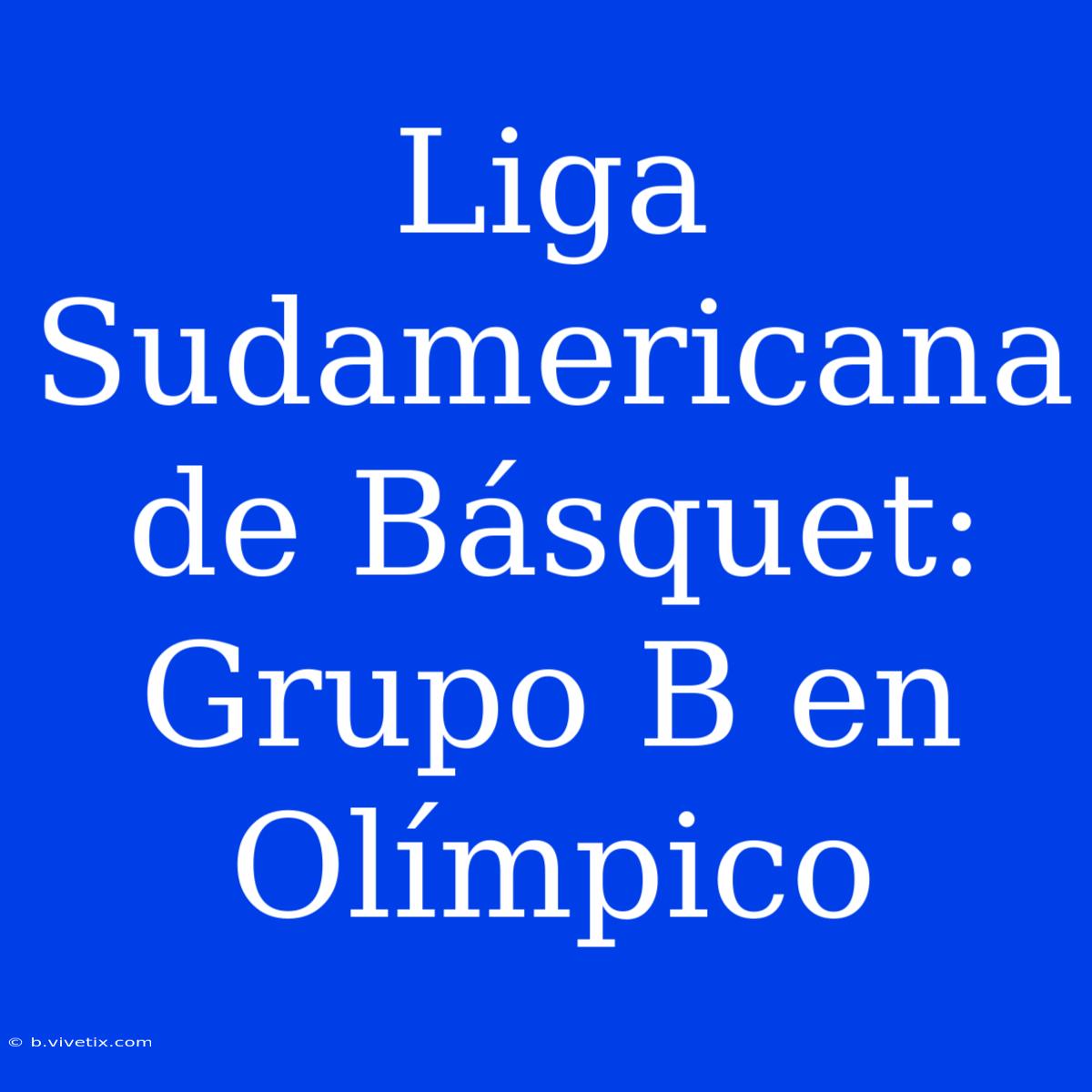 Liga Sudamericana De Básquet: Grupo B En Olímpico