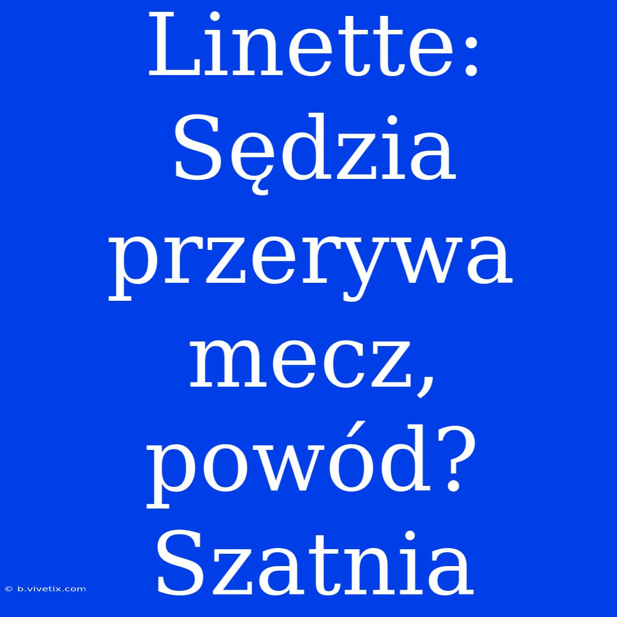 Linette: Sędzia Przerywa Mecz, Powód? Szatnia