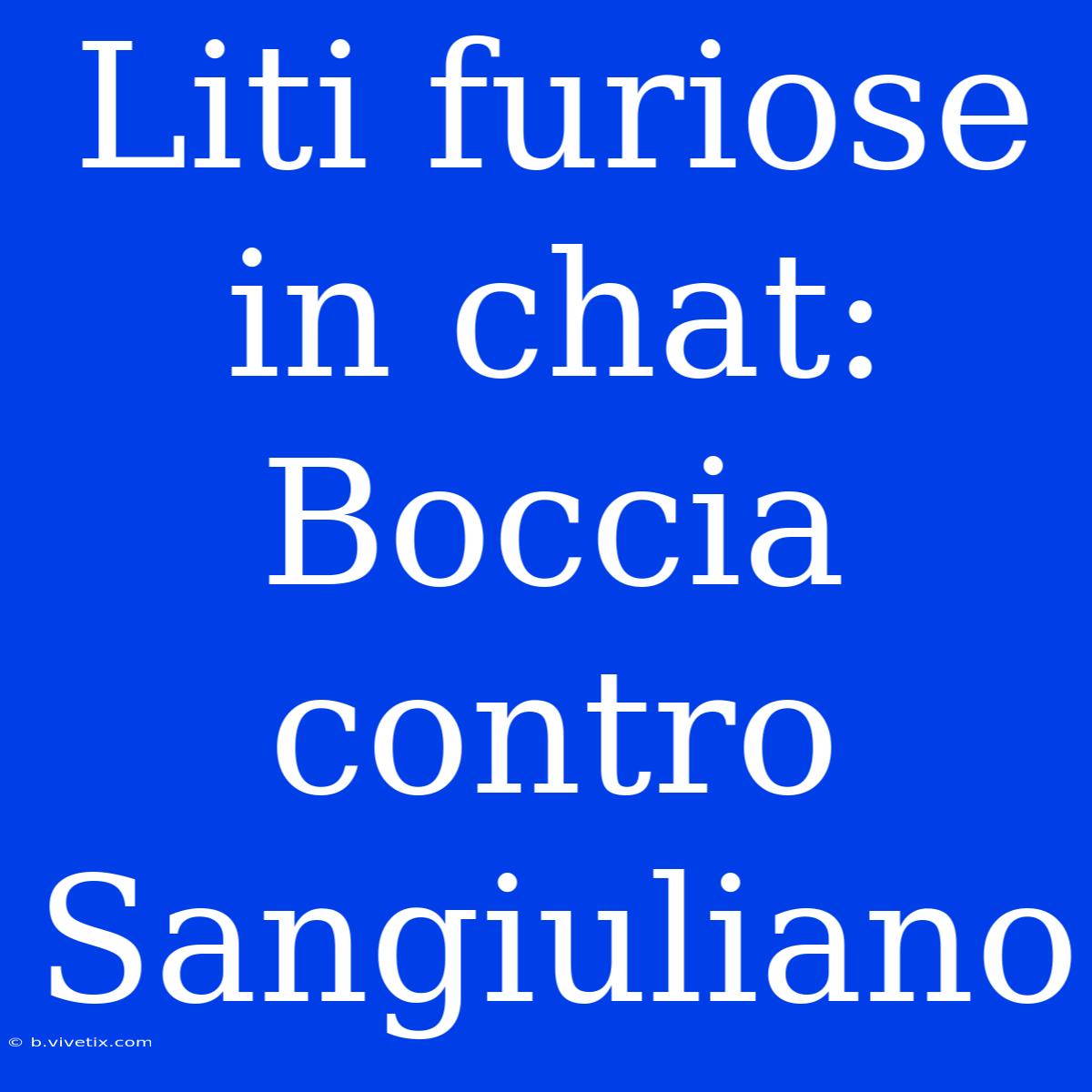 Liti Furiose In Chat: Boccia Contro Sangiuliano