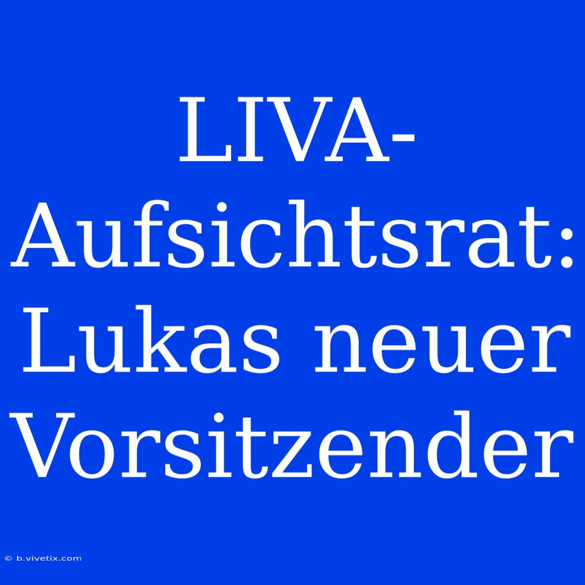 LIVA-Aufsichtsrat: Lukas Neuer Vorsitzender