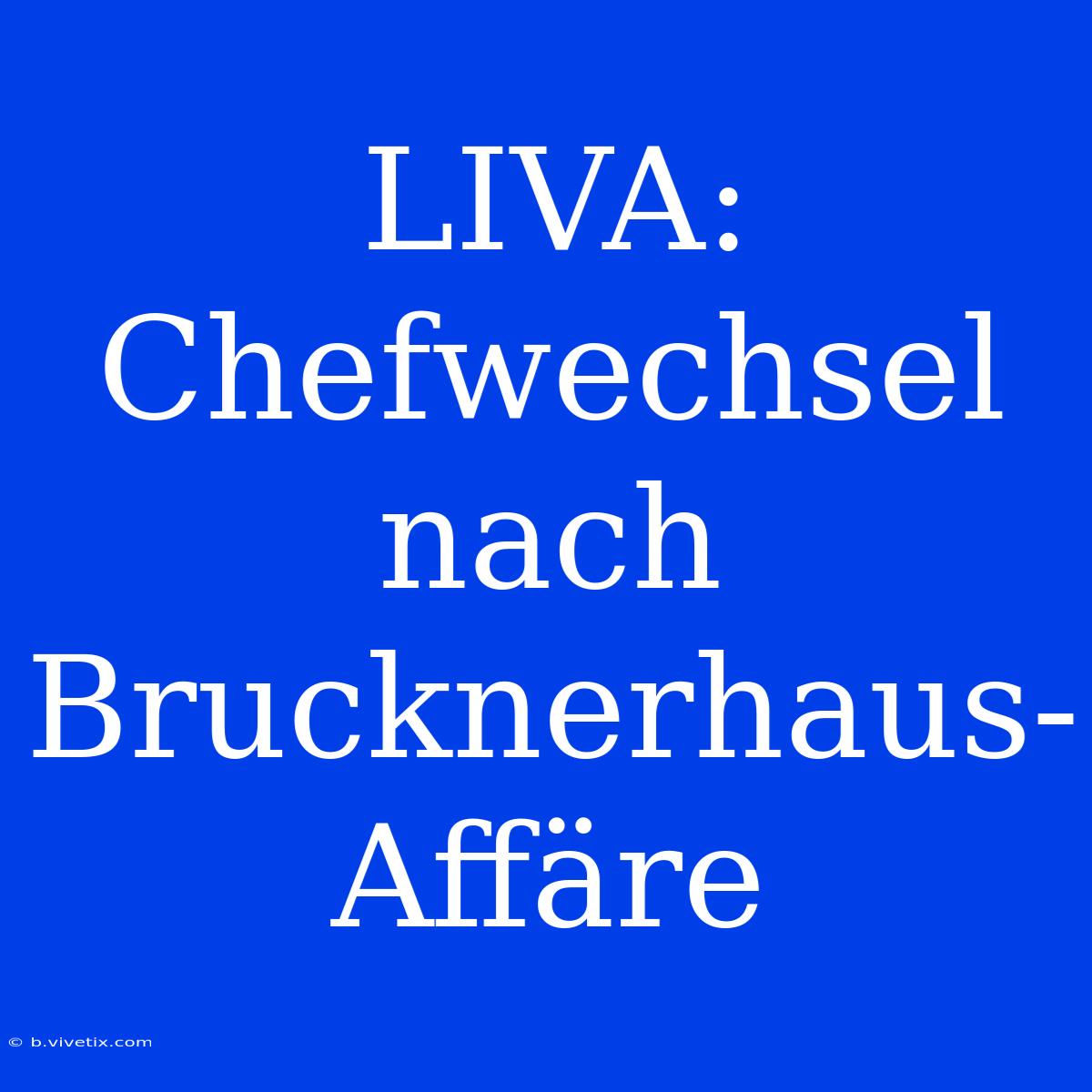 LIVA: Chefwechsel Nach Brucknerhaus-Affäre