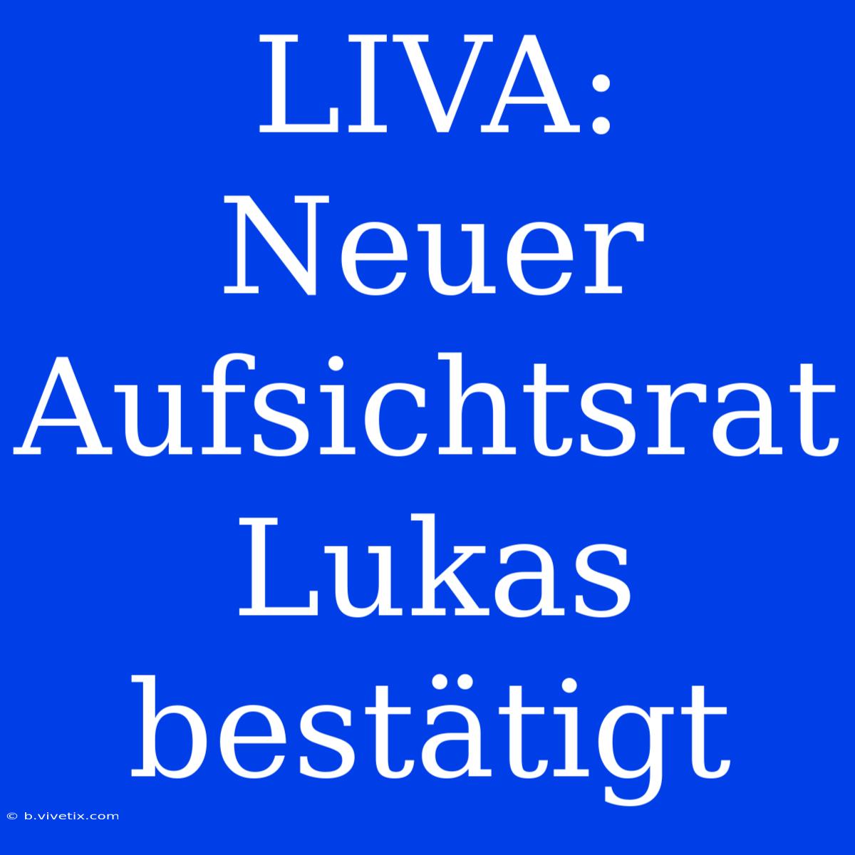 LIVA: Neuer Aufsichtsrat Lukas Bestätigt