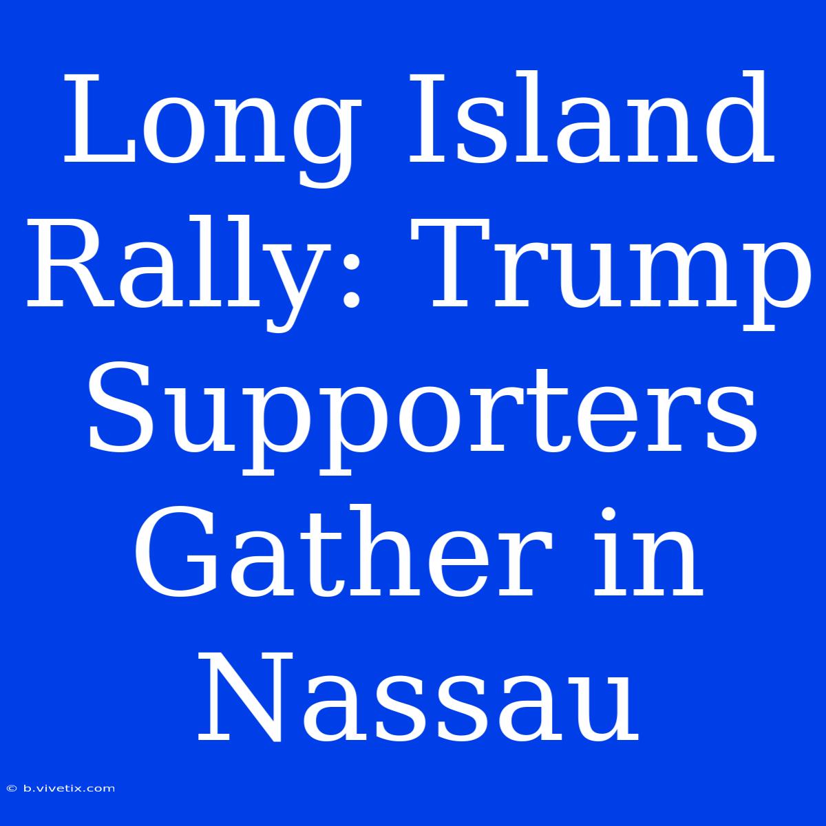 Long Island Rally: Trump Supporters Gather In Nassau