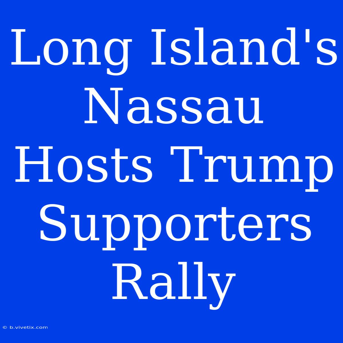 Long Island's Nassau Hosts Trump Supporters Rally