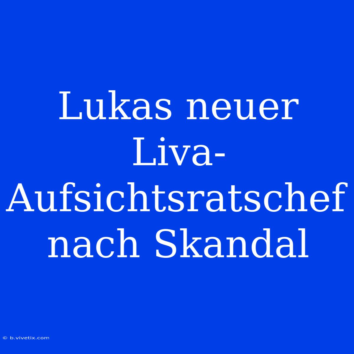 Lukas Neuer Liva-Aufsichtsratschef Nach Skandal 