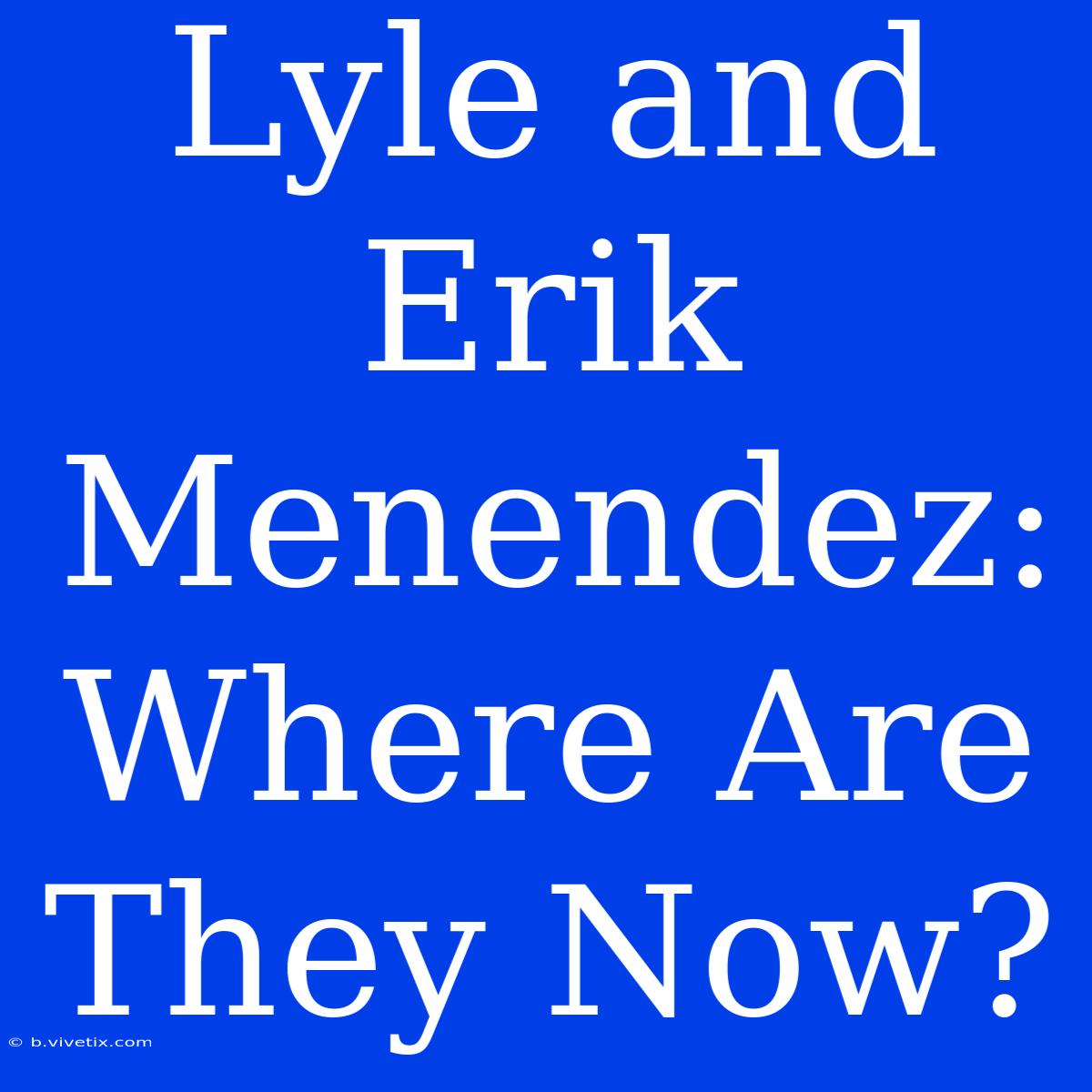 Lyle And Erik Menendez: Where Are They Now?