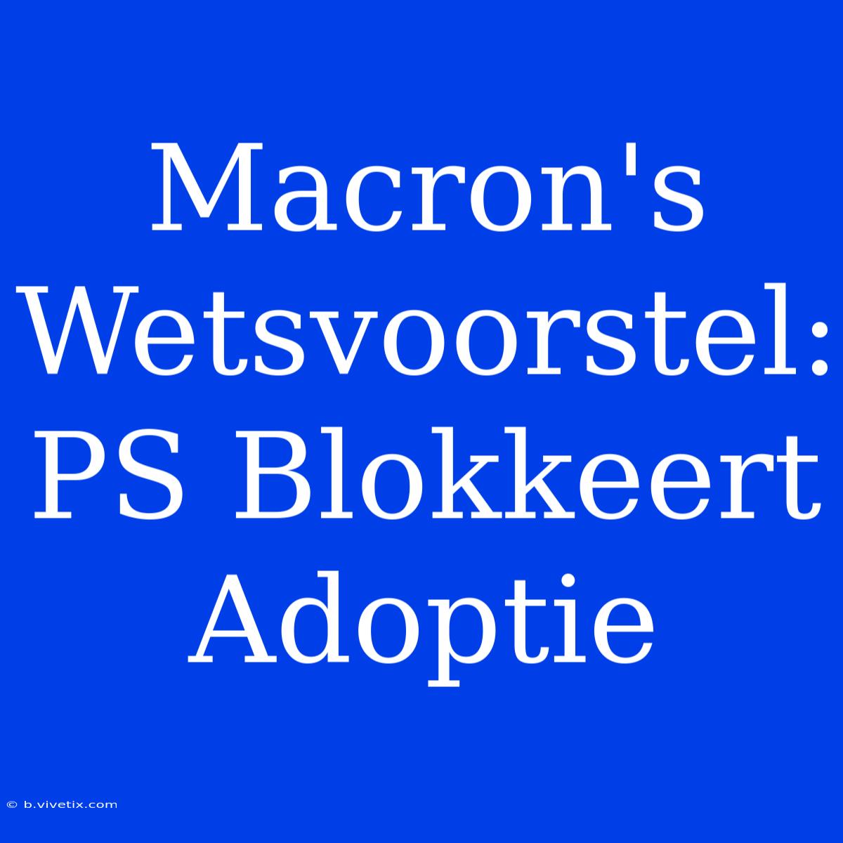 Macron's Wetsvoorstel: PS Blokkeert Adoptie