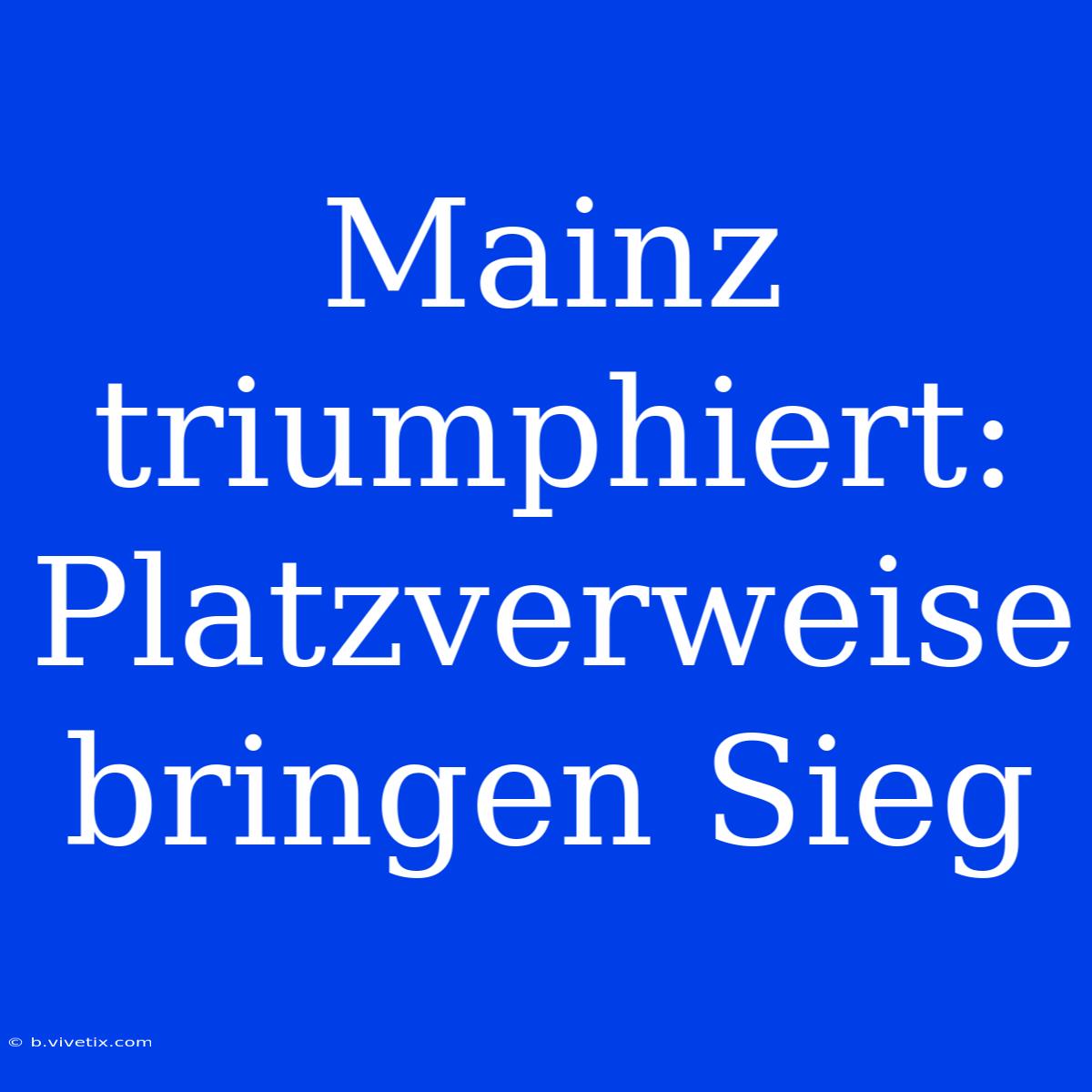 Mainz Triumphiert: Platzverweise Bringen Sieg