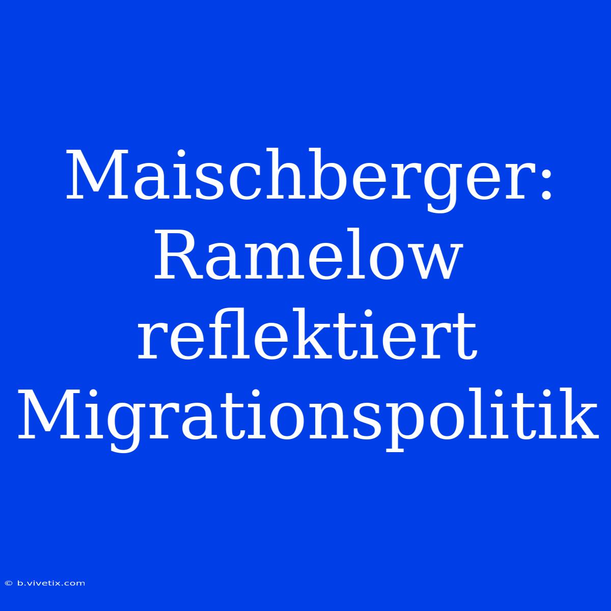 Maischberger: Ramelow Reflektiert Migrationspolitik