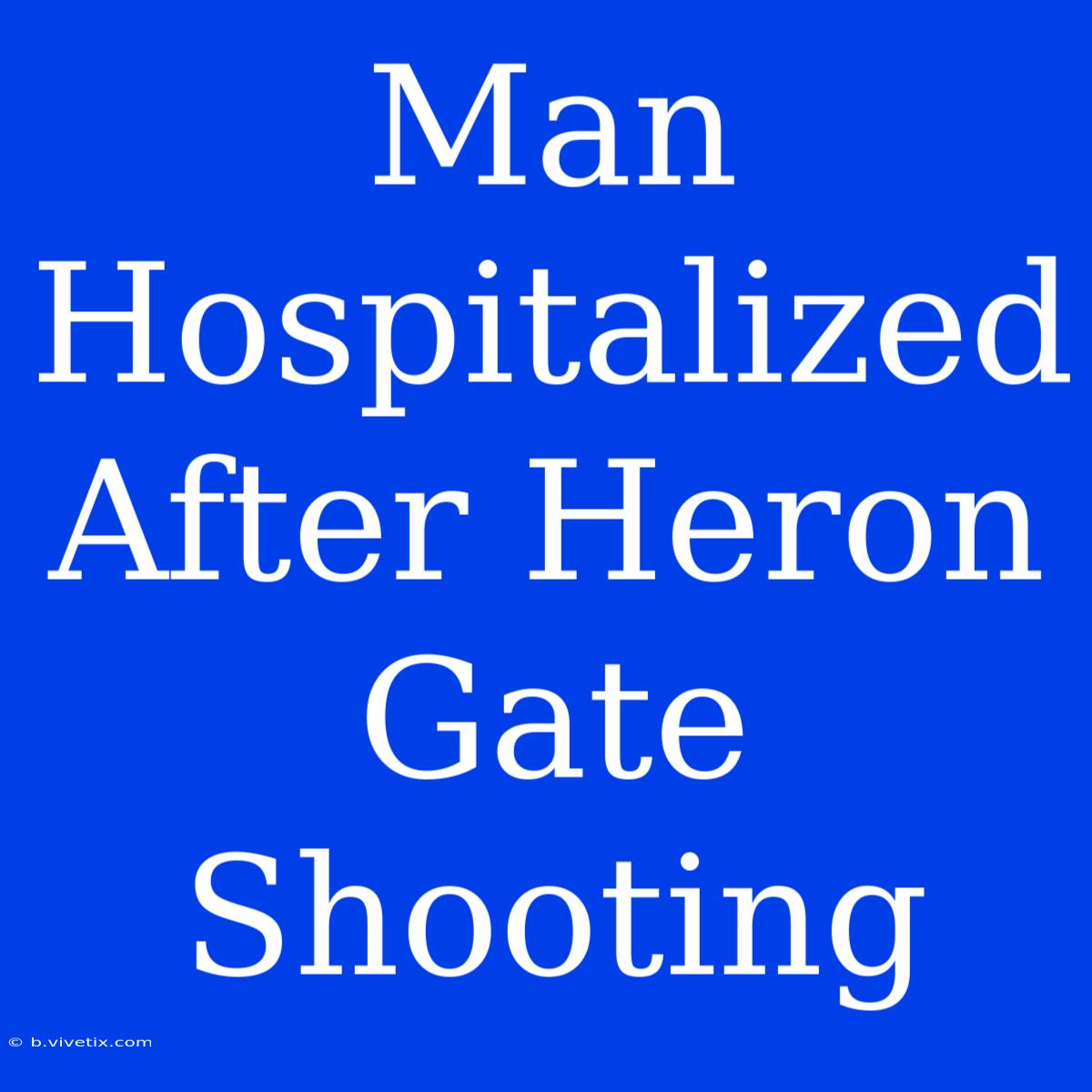 Man Hospitalized After Heron Gate Shooting