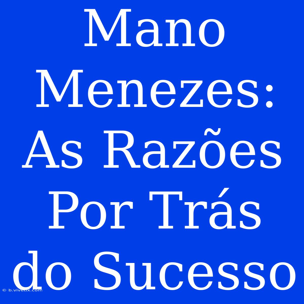 Mano Menezes: As Razões Por Trás Do Sucesso