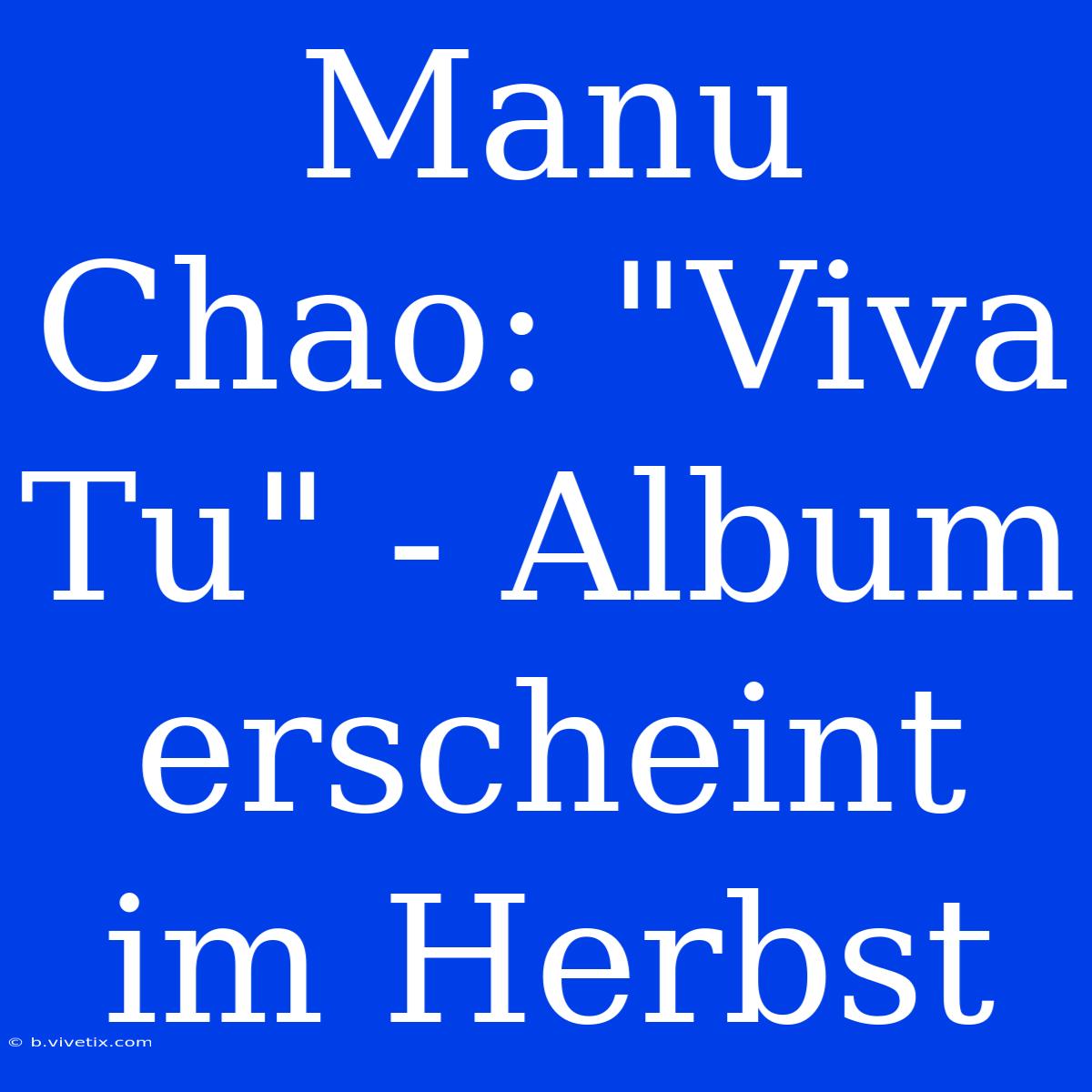 Manu Chao: 