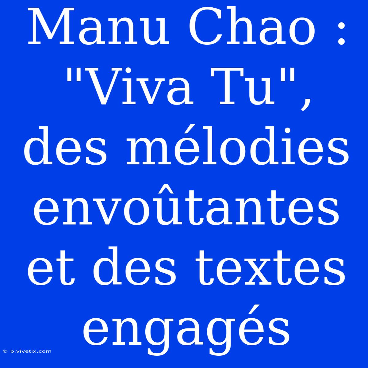 Manu Chao : 