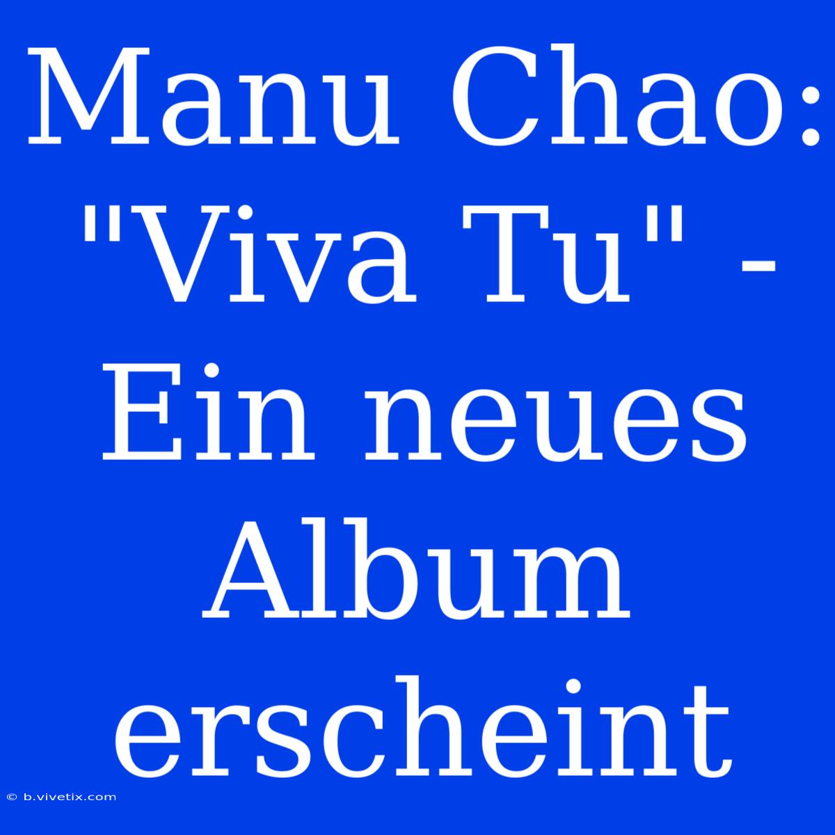 Manu Chao: 