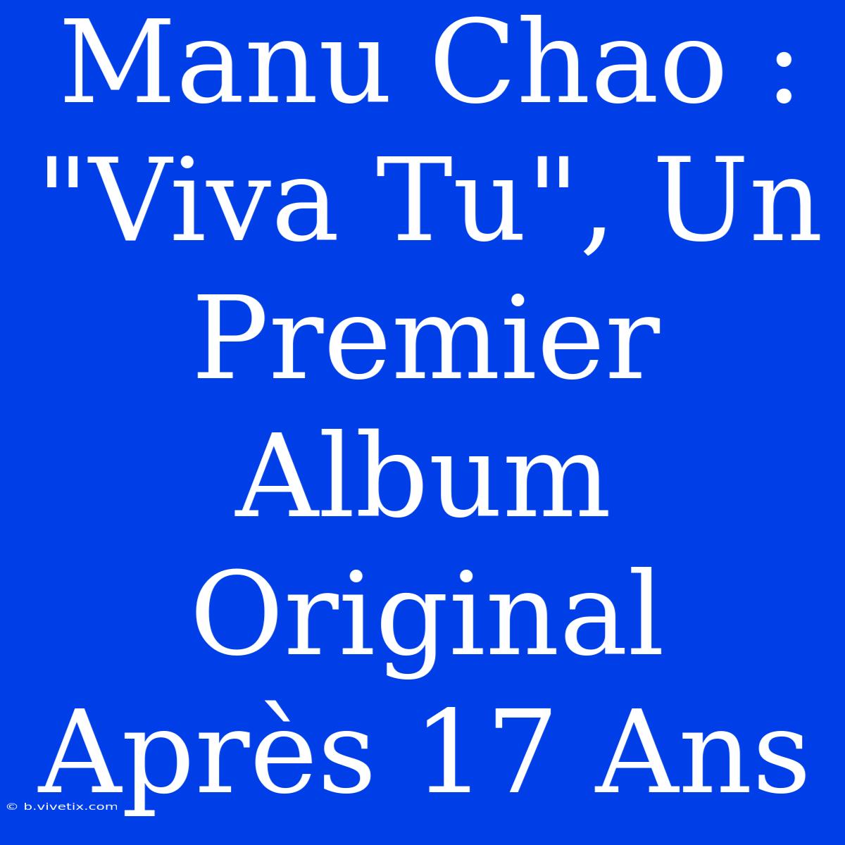 Manu Chao : 