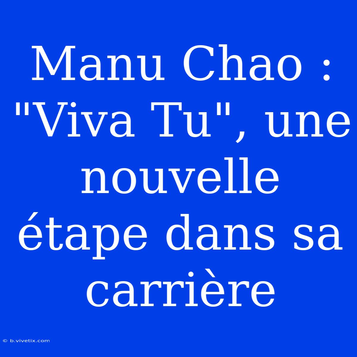 Manu Chao : 