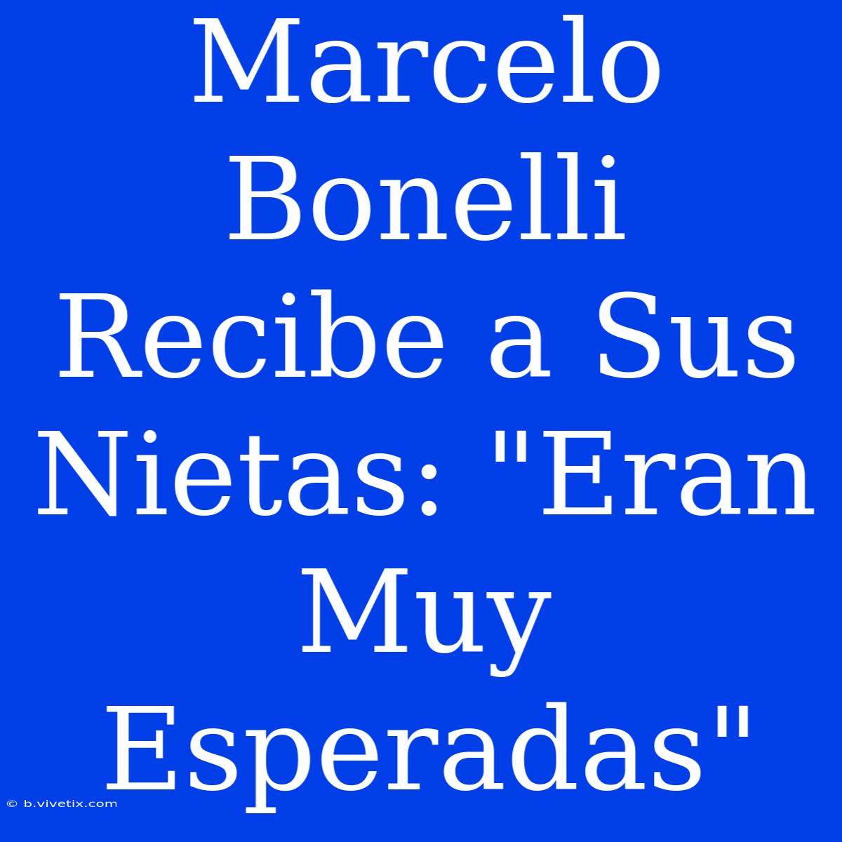 Marcelo Bonelli Recibe A Sus Nietas: 