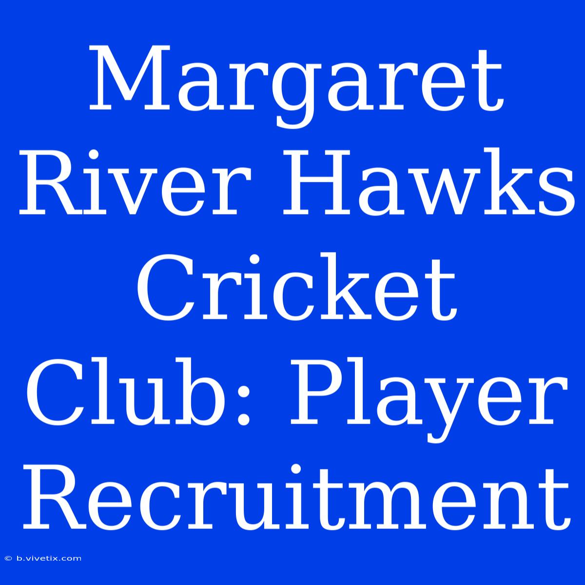 Margaret River Hawks Cricket Club: Player Recruitment