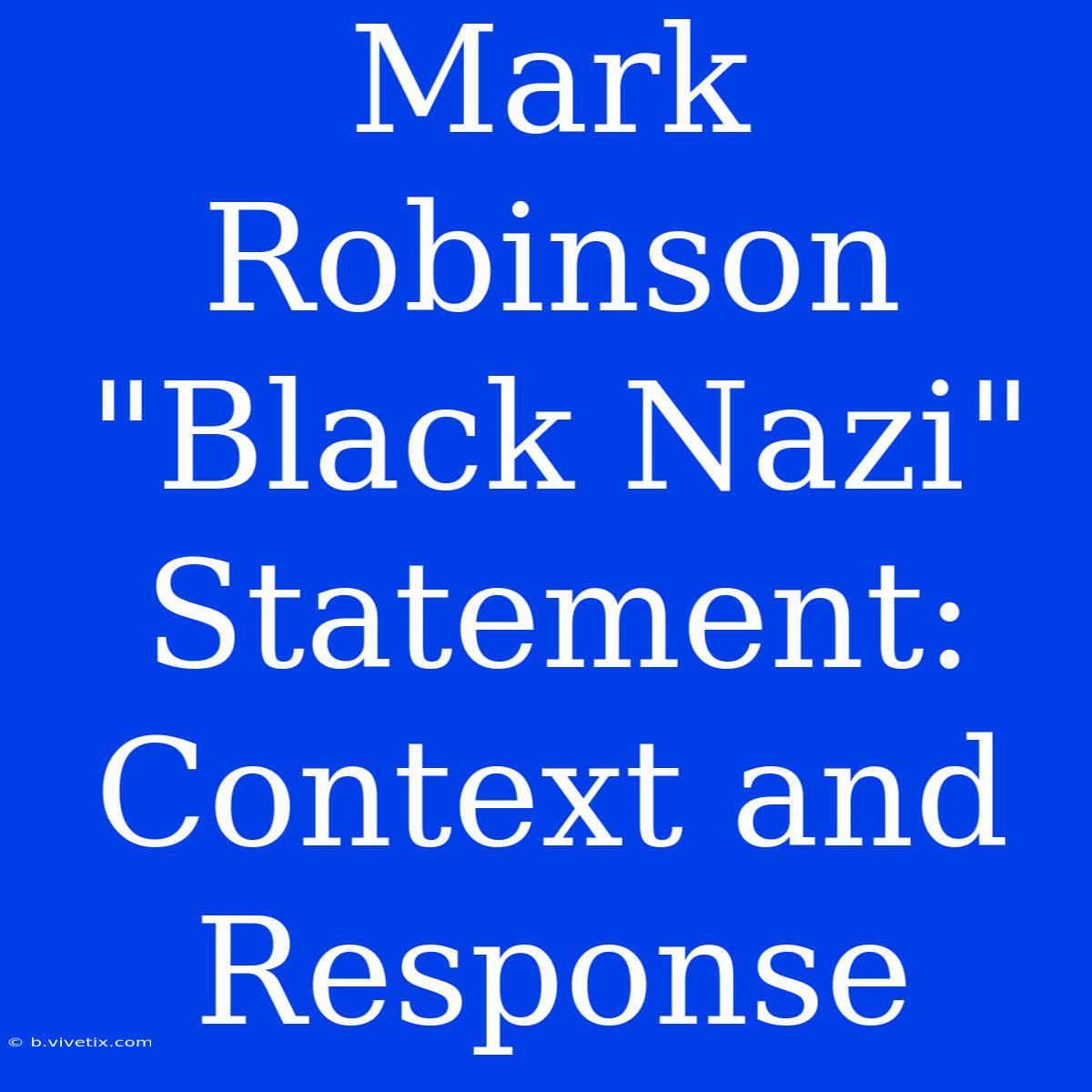 Mark Robinson 