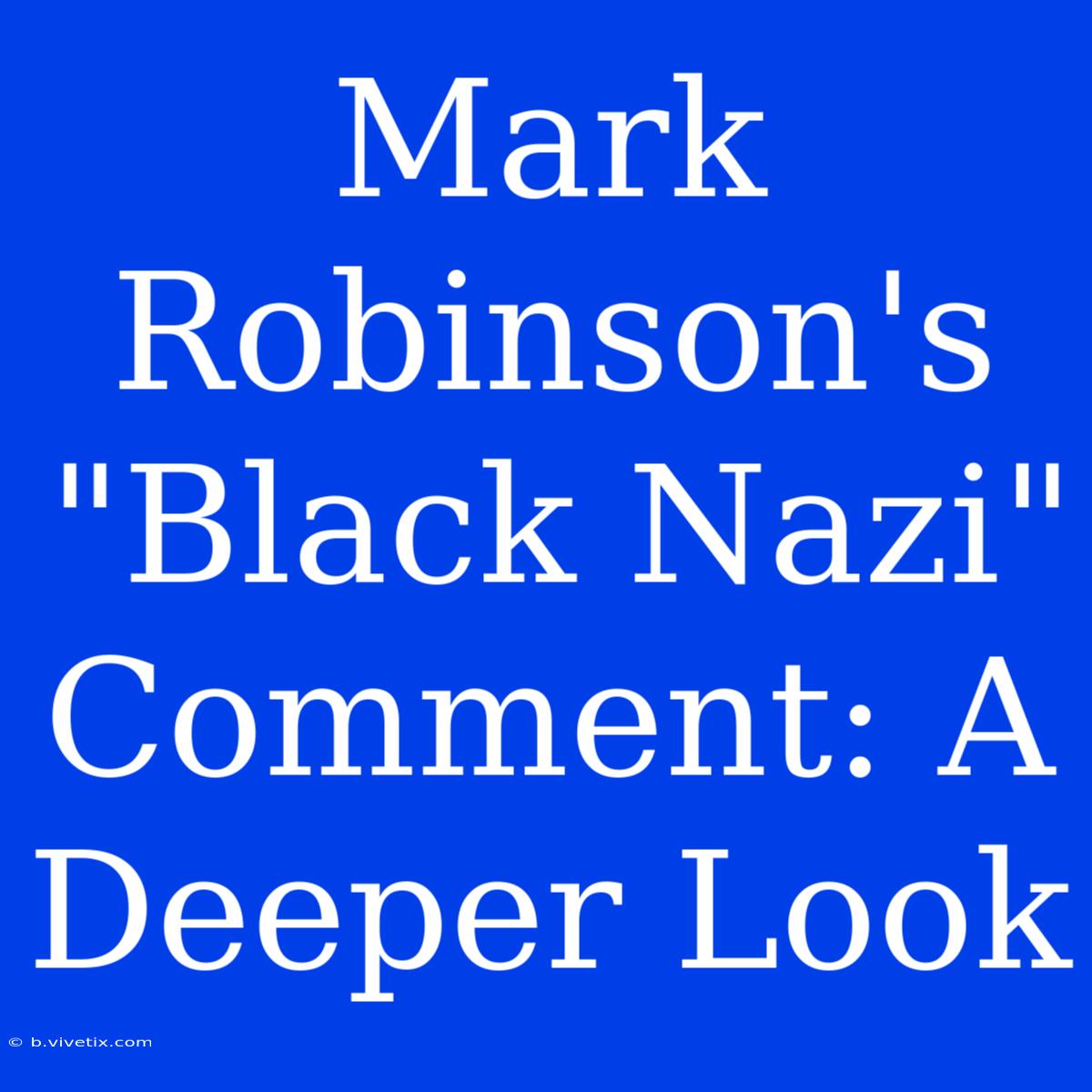 Mark Robinson's 