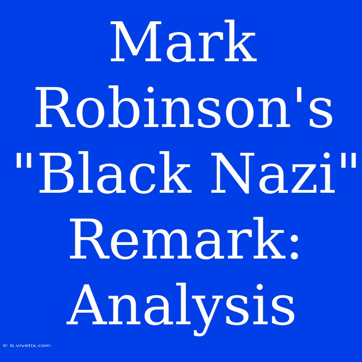 Mark Robinson's 