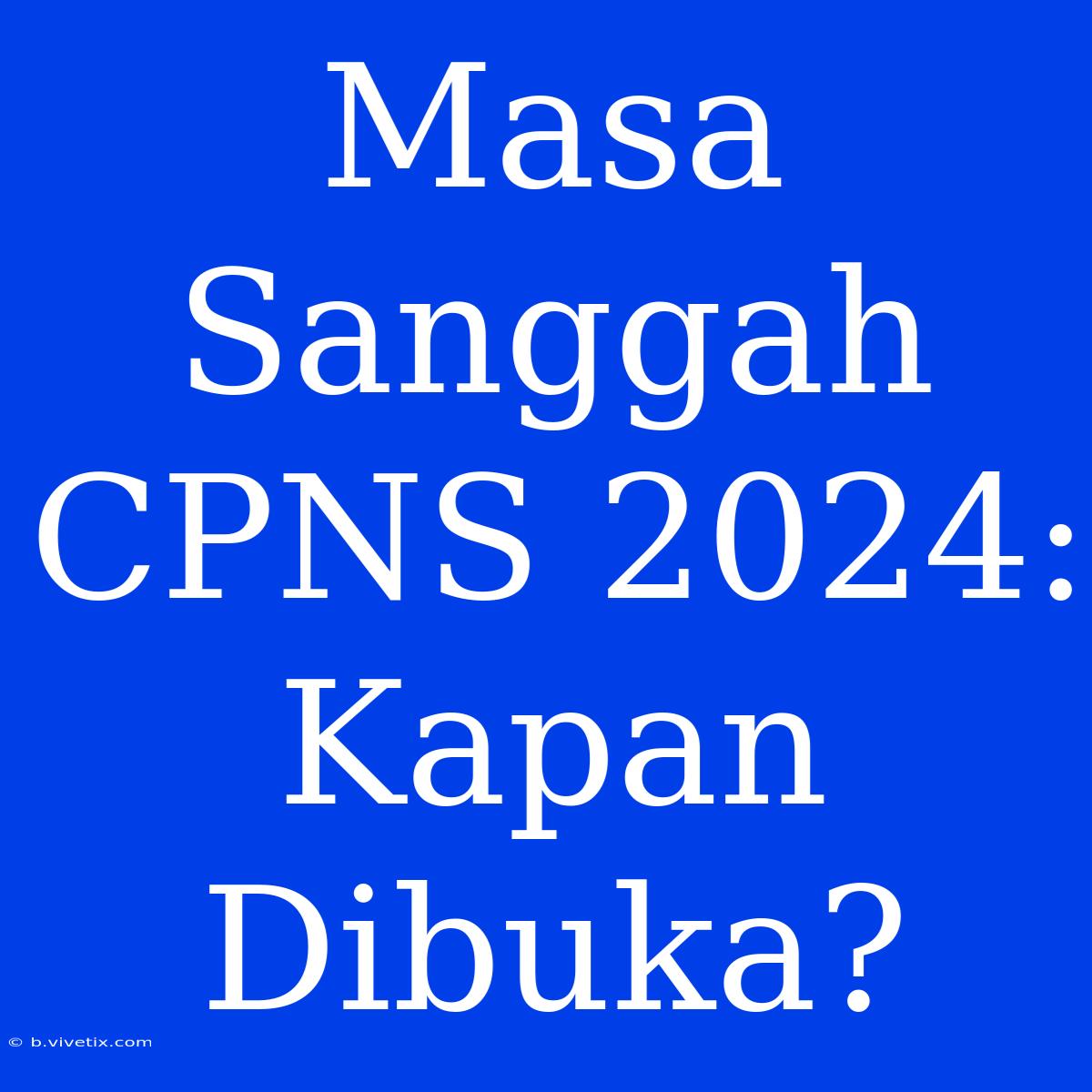 Masa Sanggah CPNS 2024: Kapan Dibuka?