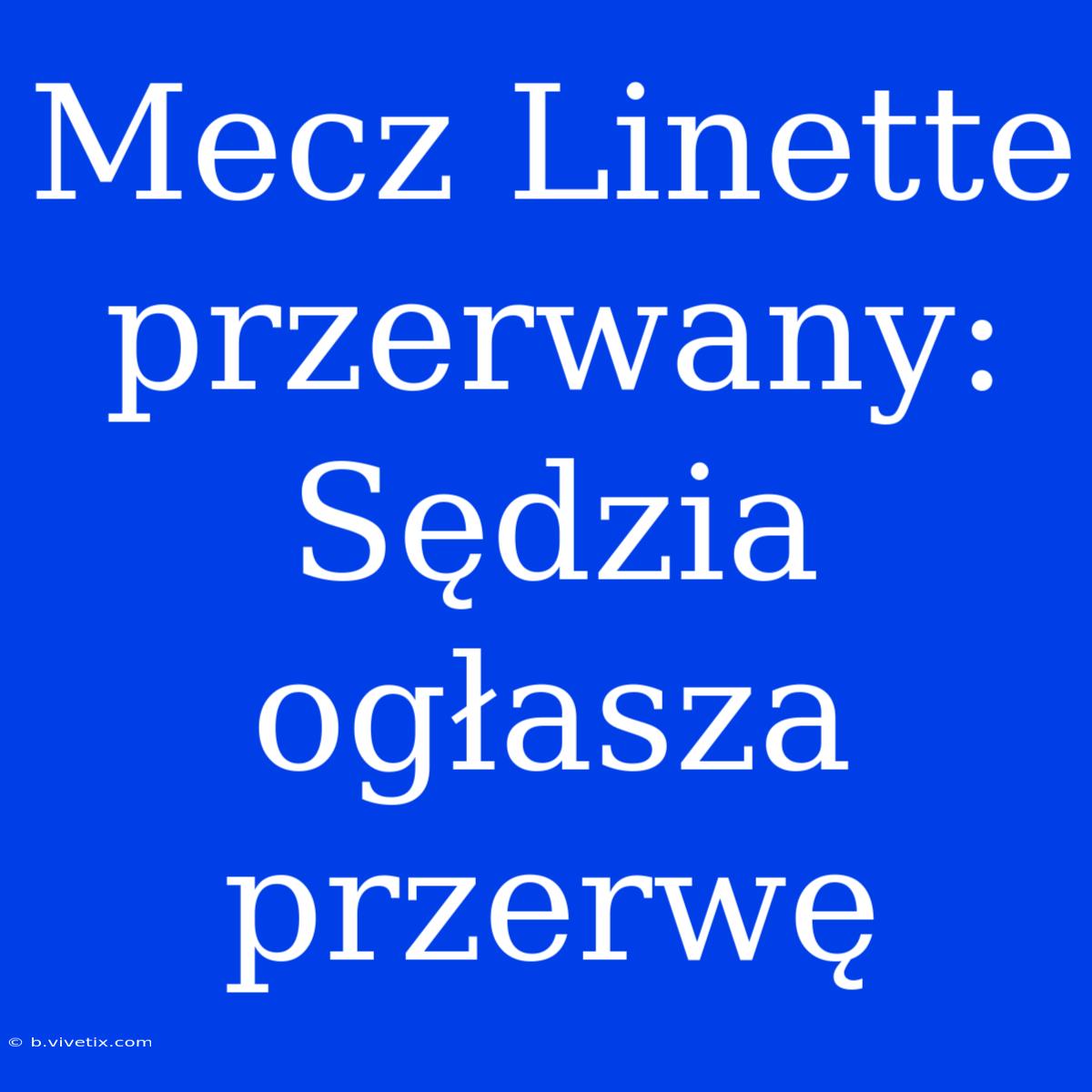 Mecz Linette Przerwany: Sędzia Ogłasza Przerwę