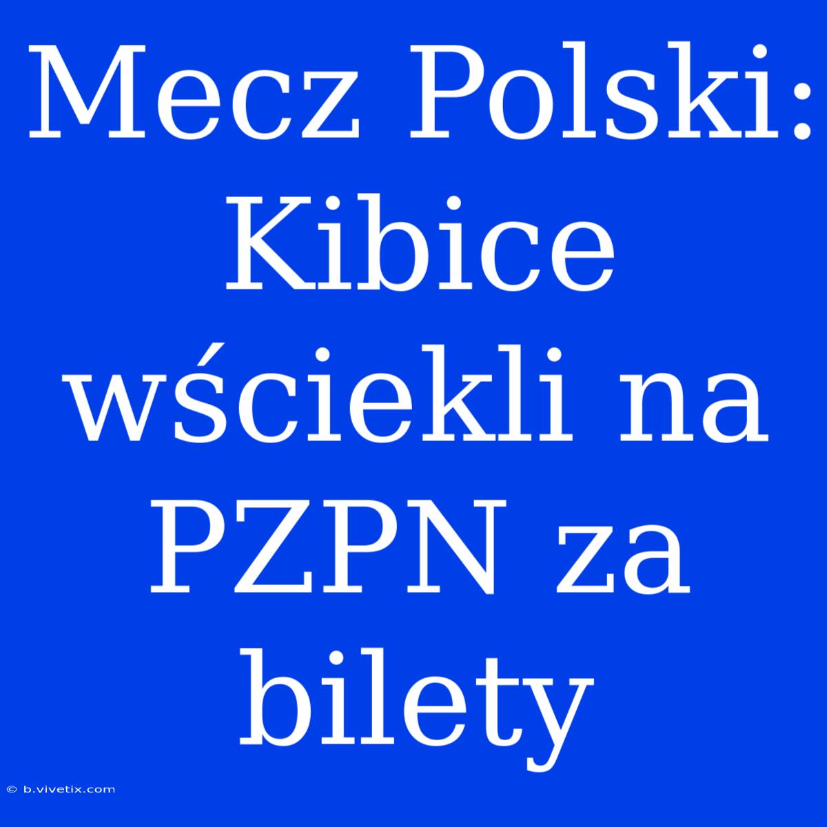 Mecz Polski: Kibice Wściekli Na PZPN Za Bilety