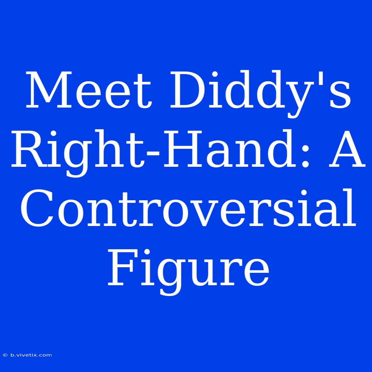 Meet Diddy's Right-Hand: A Controversial Figure