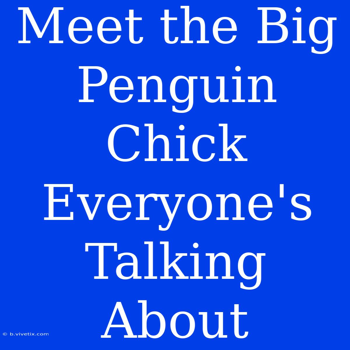 Meet The Big Penguin Chick Everyone's Talking About 