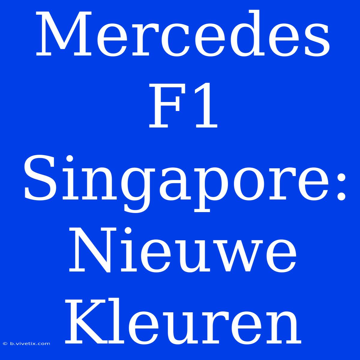 Mercedes F1 Singapore: Nieuwe Kleuren 