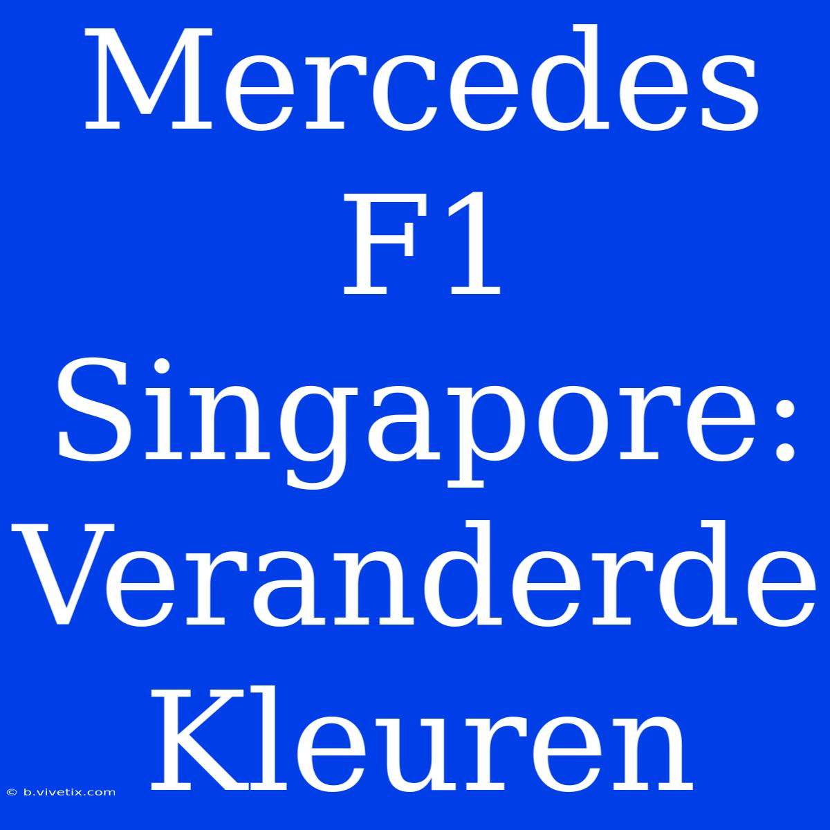 Mercedes F1 Singapore: Veranderde Kleuren 