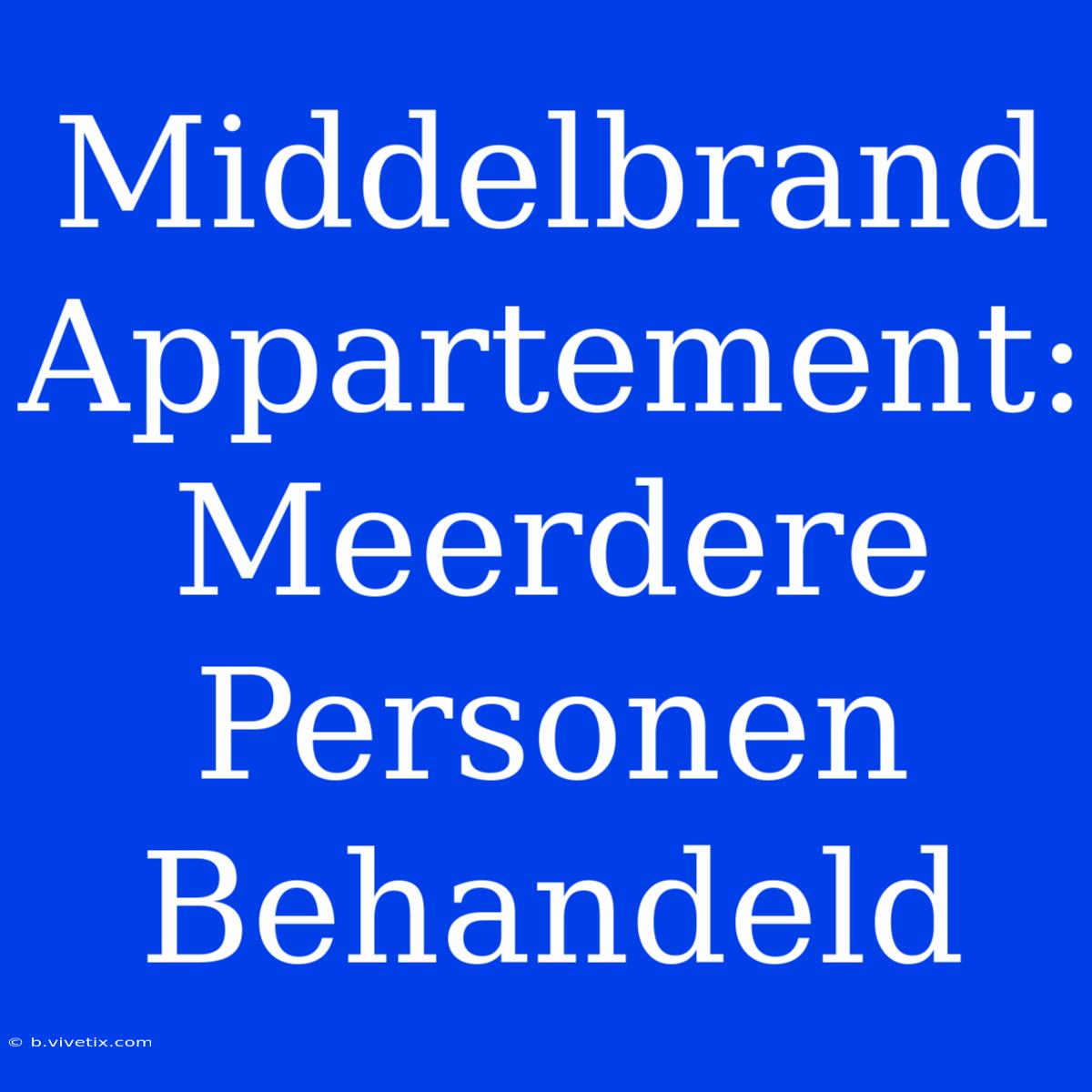 Middelbrand Appartement: Meerdere Personen Behandeld 