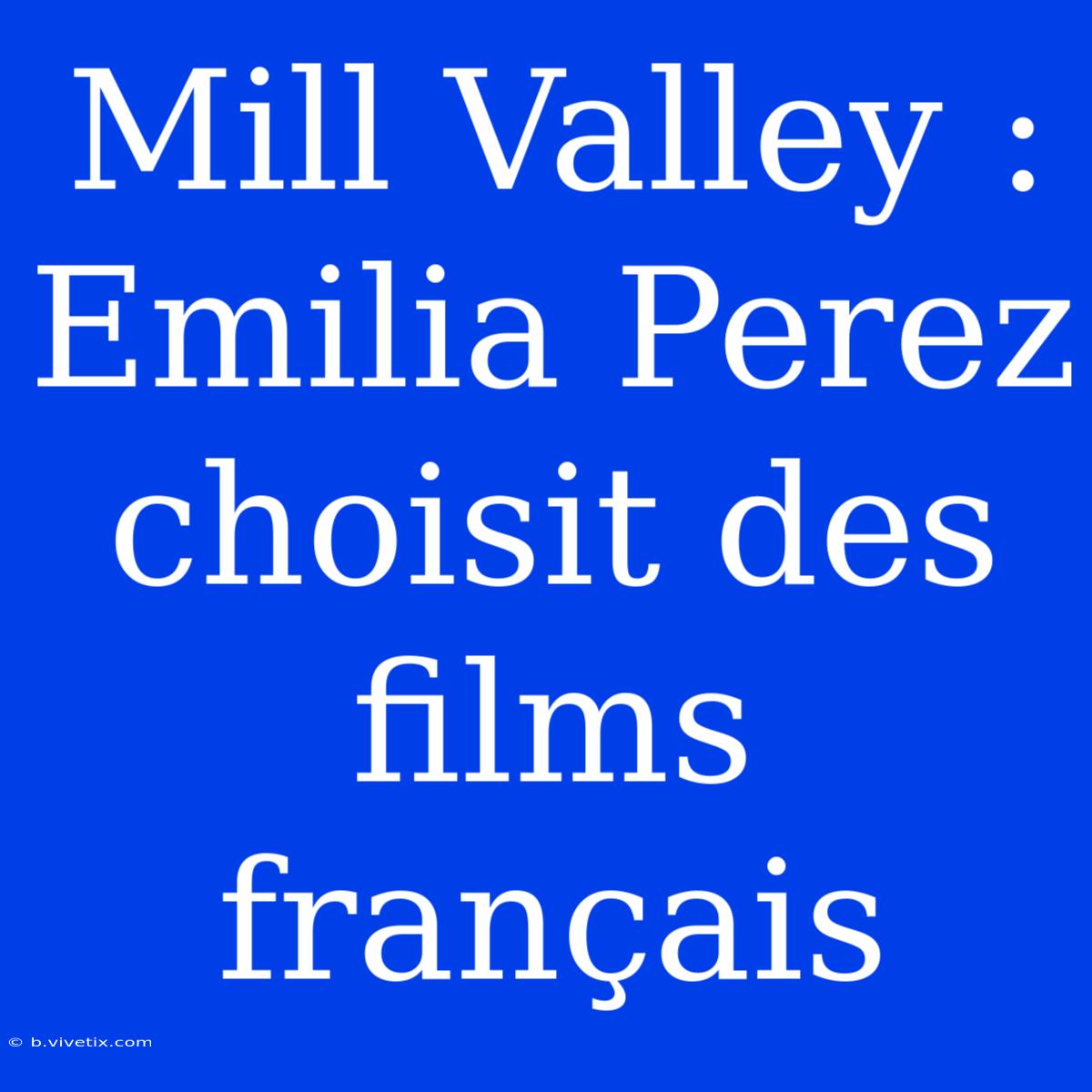 Mill Valley : Emilia Perez Choisit Des Films Français