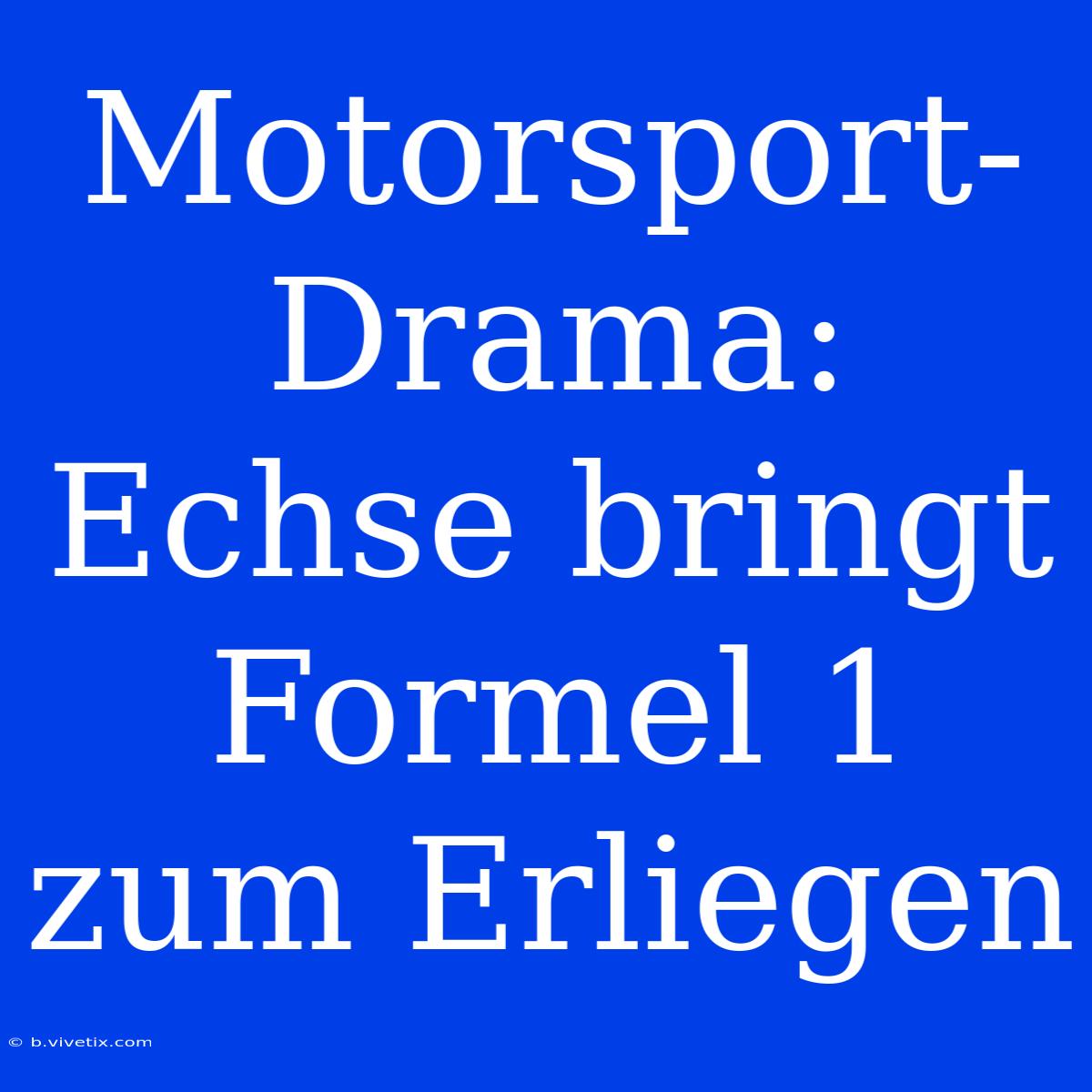 Motorsport-Drama: Echse Bringt Formel 1 Zum Erliegen