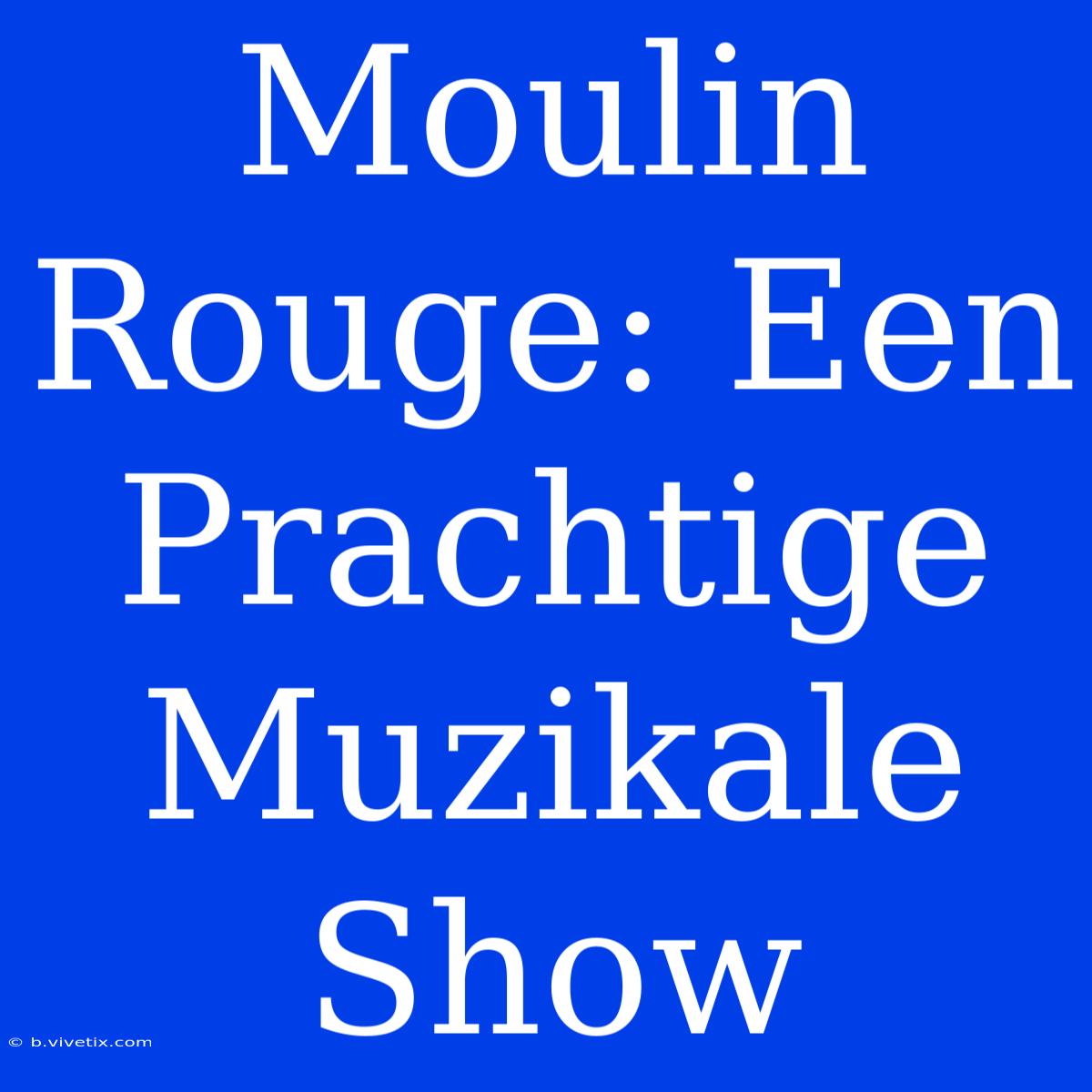 Moulin Rouge: Een Prachtige Muzikale Show