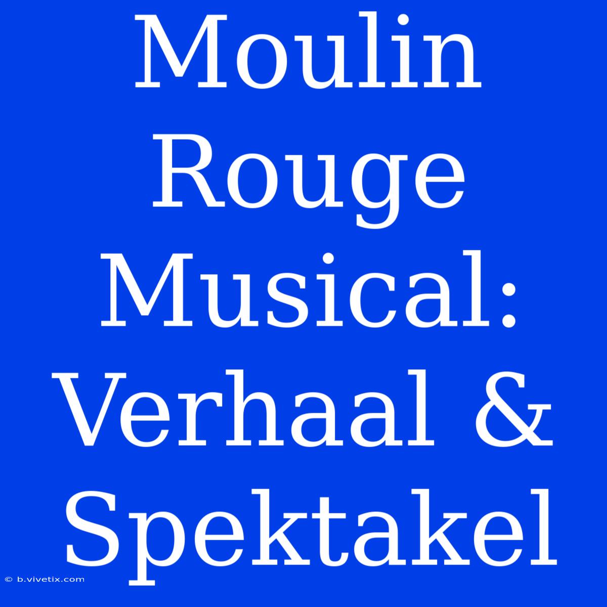 Moulin Rouge Musical: Verhaal & Spektakel