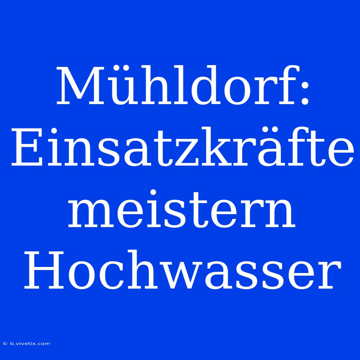 Mühldorf: Einsatzkräfte Meistern Hochwasser