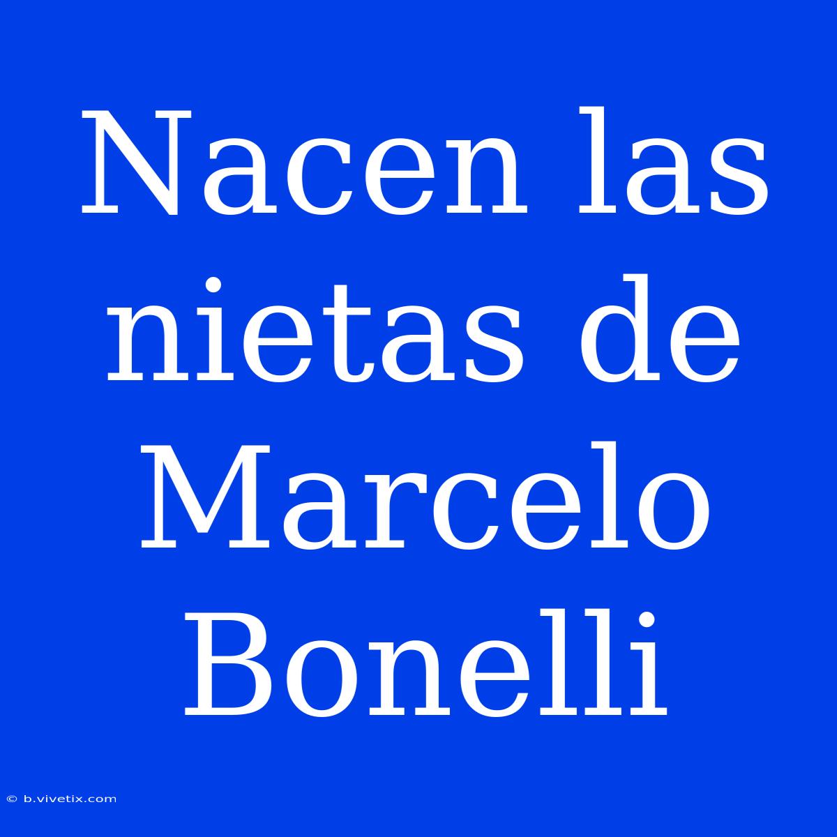 Nacen Las Nietas De Marcelo Bonelli