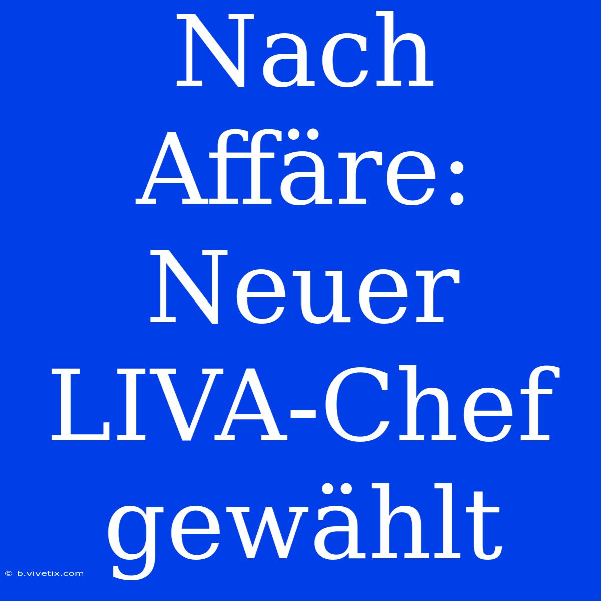 Nach Affäre: Neuer LIVA-Chef Gewählt