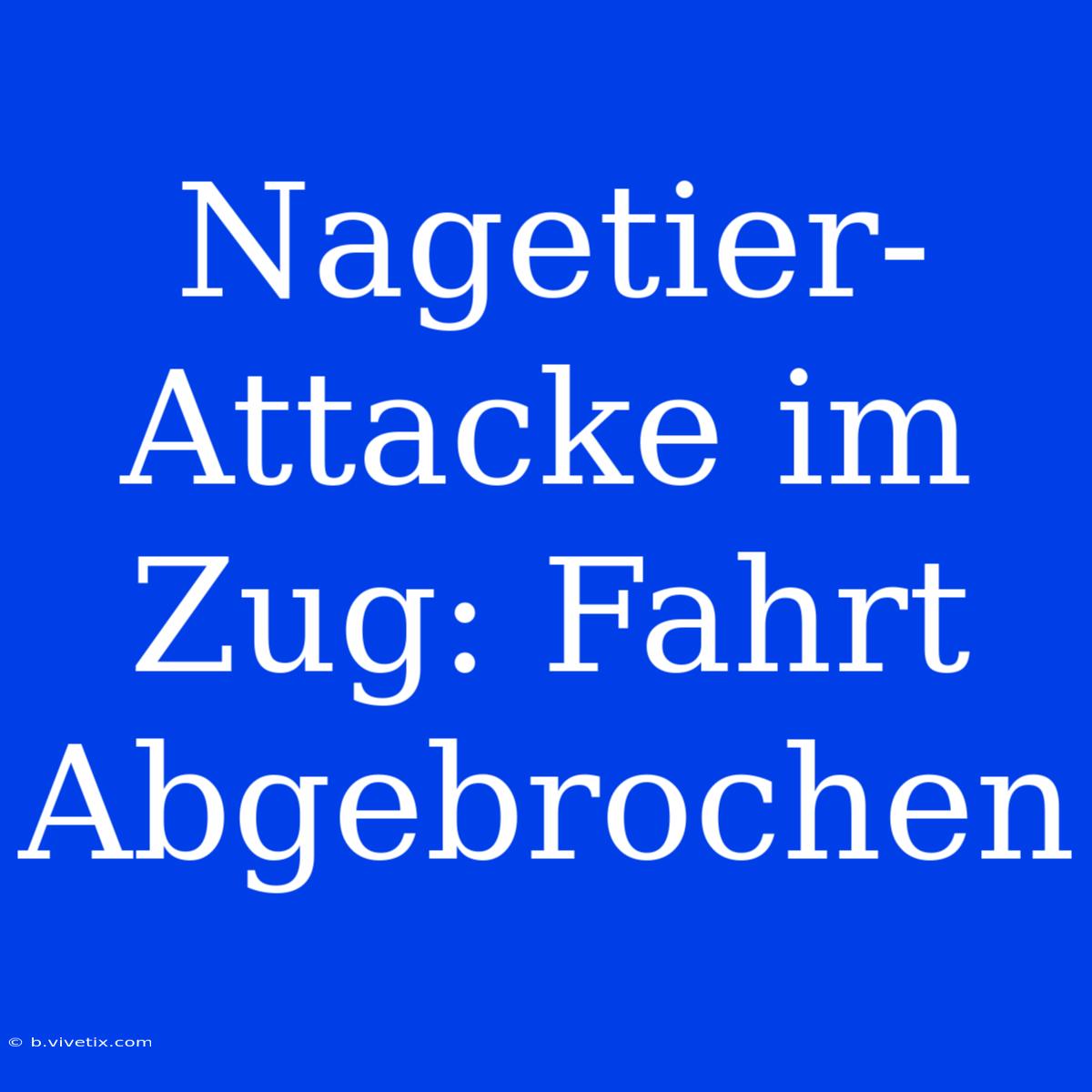 Nagetier-Attacke Im Zug: Fahrt Abgebrochen