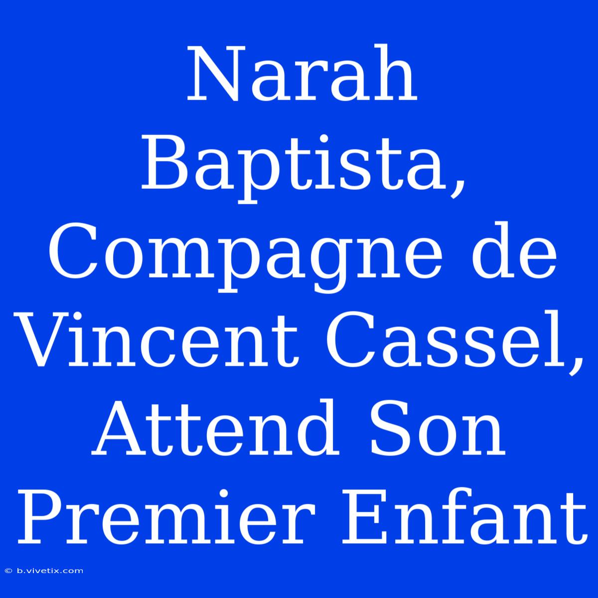 Narah Baptista, Compagne De Vincent Cassel, Attend Son Premier Enfant 