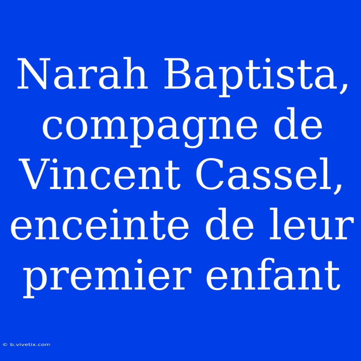 Narah Baptista, Compagne De Vincent Cassel, Enceinte De Leur Premier Enfant 