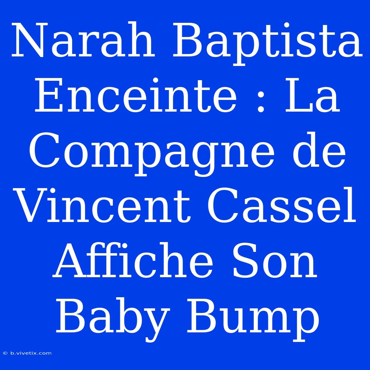 Narah Baptista Enceinte : La Compagne De Vincent Cassel Affiche Son Baby Bump