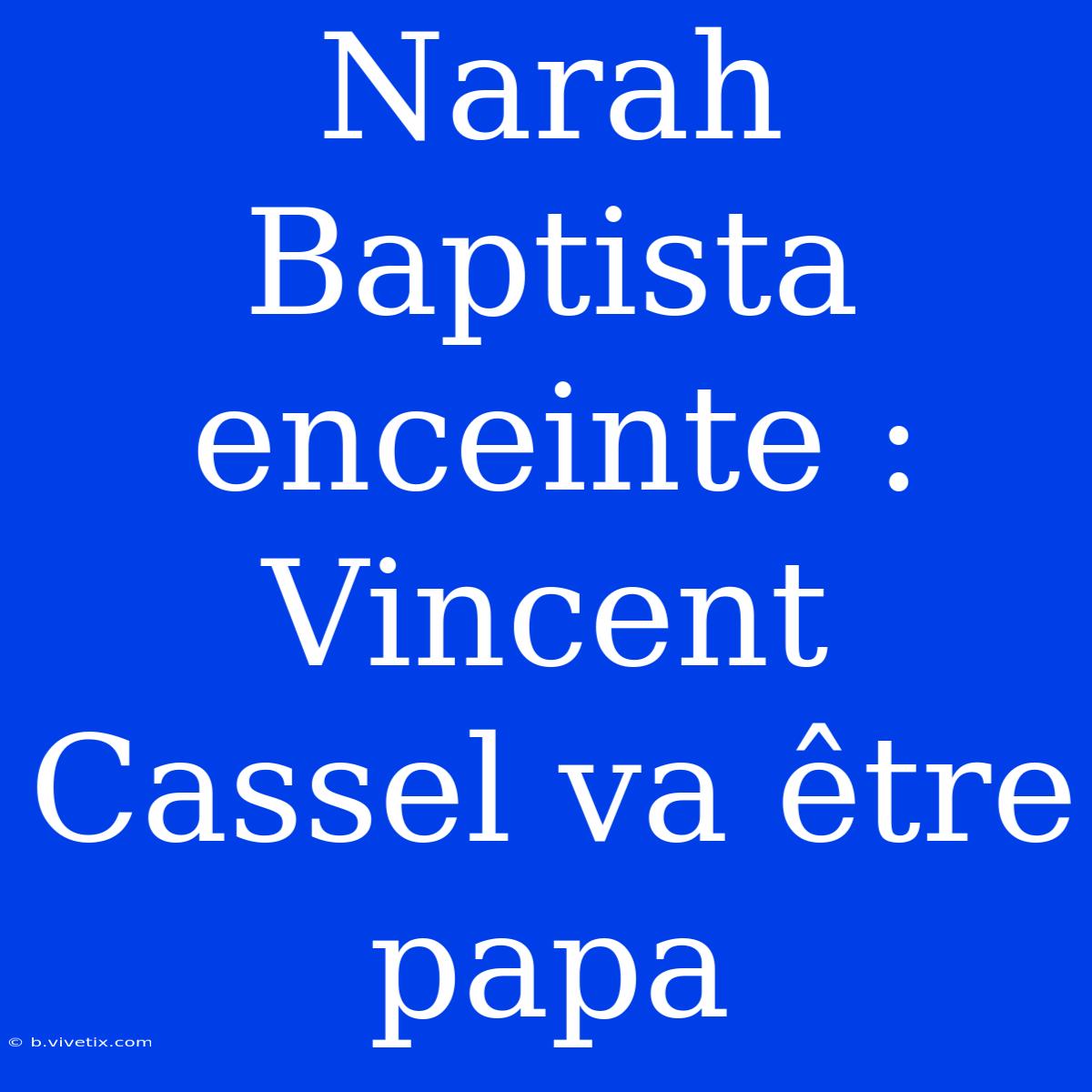 Narah Baptista Enceinte : Vincent Cassel Va Être Papa