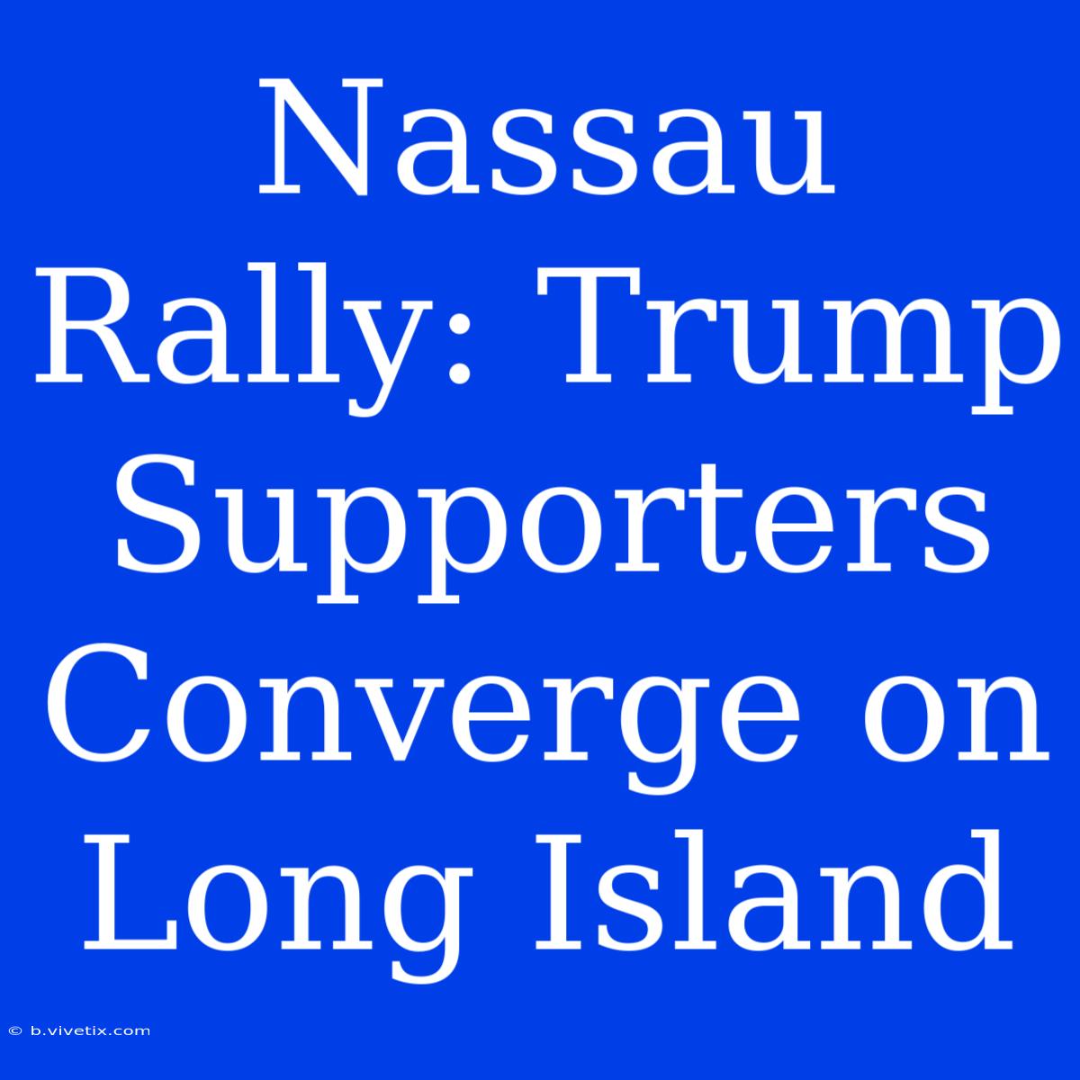 Nassau Rally: Trump Supporters Converge On Long Island